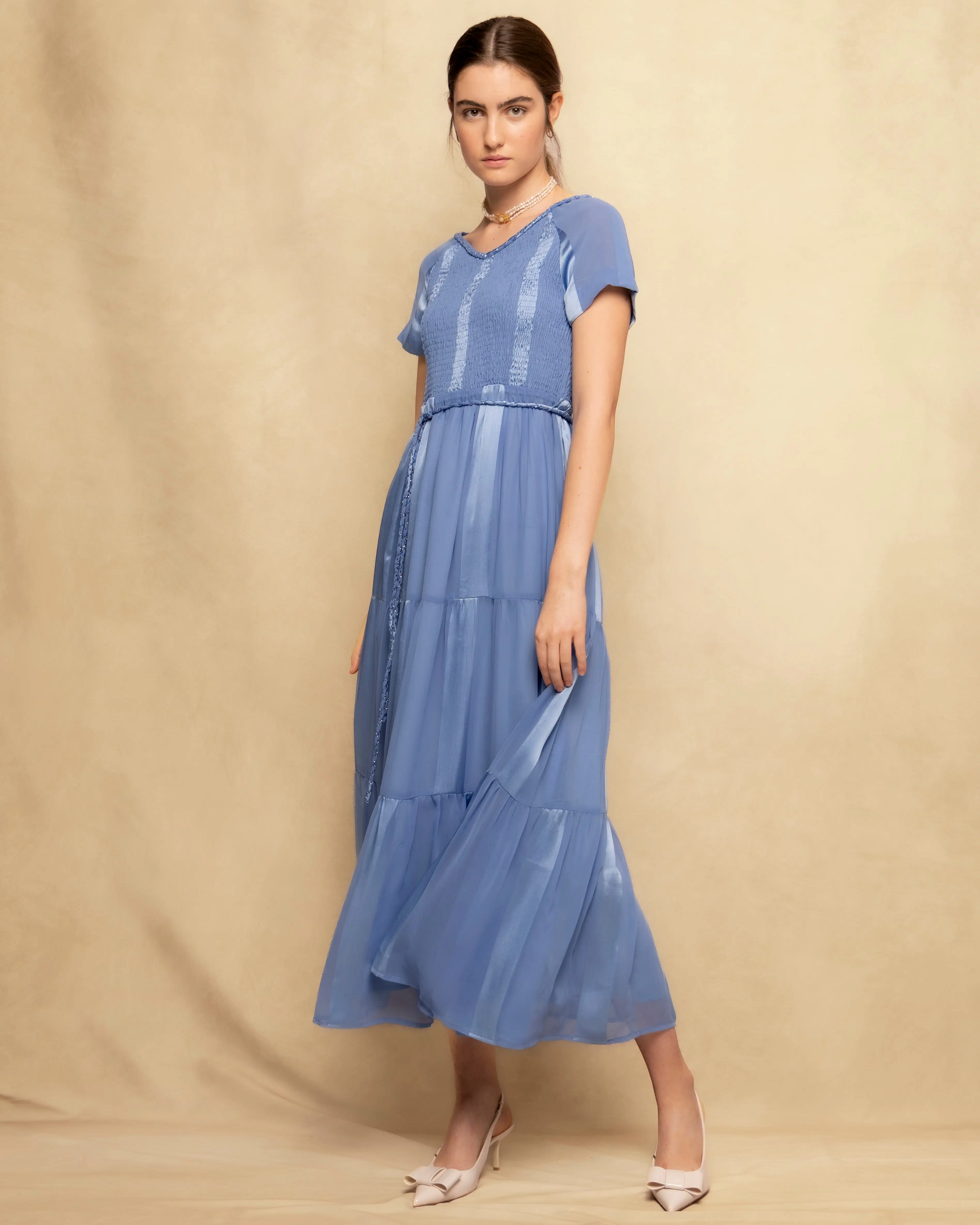 Vestido Azul Largo Nour