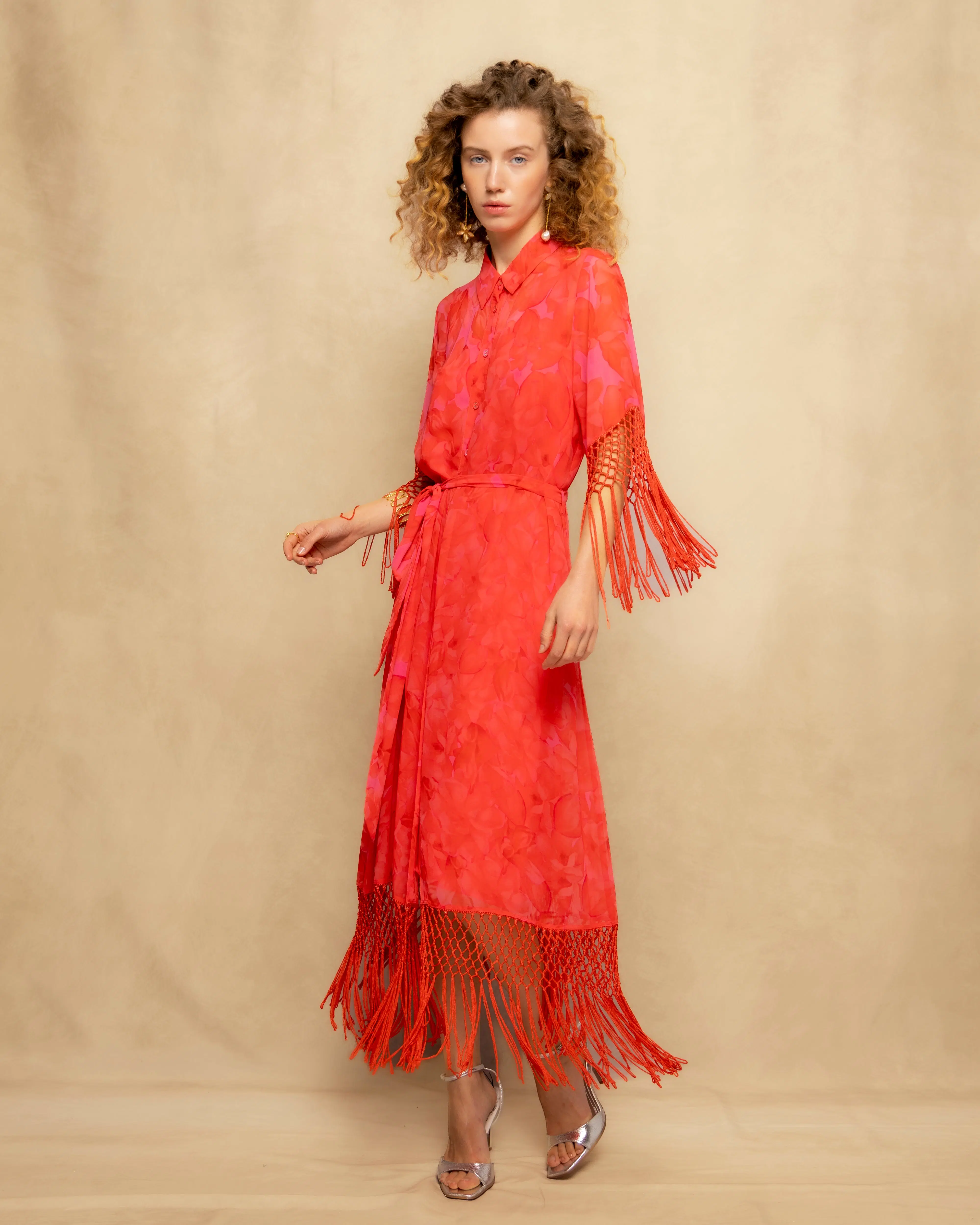 Vestido Midi Flecos Vanessa
