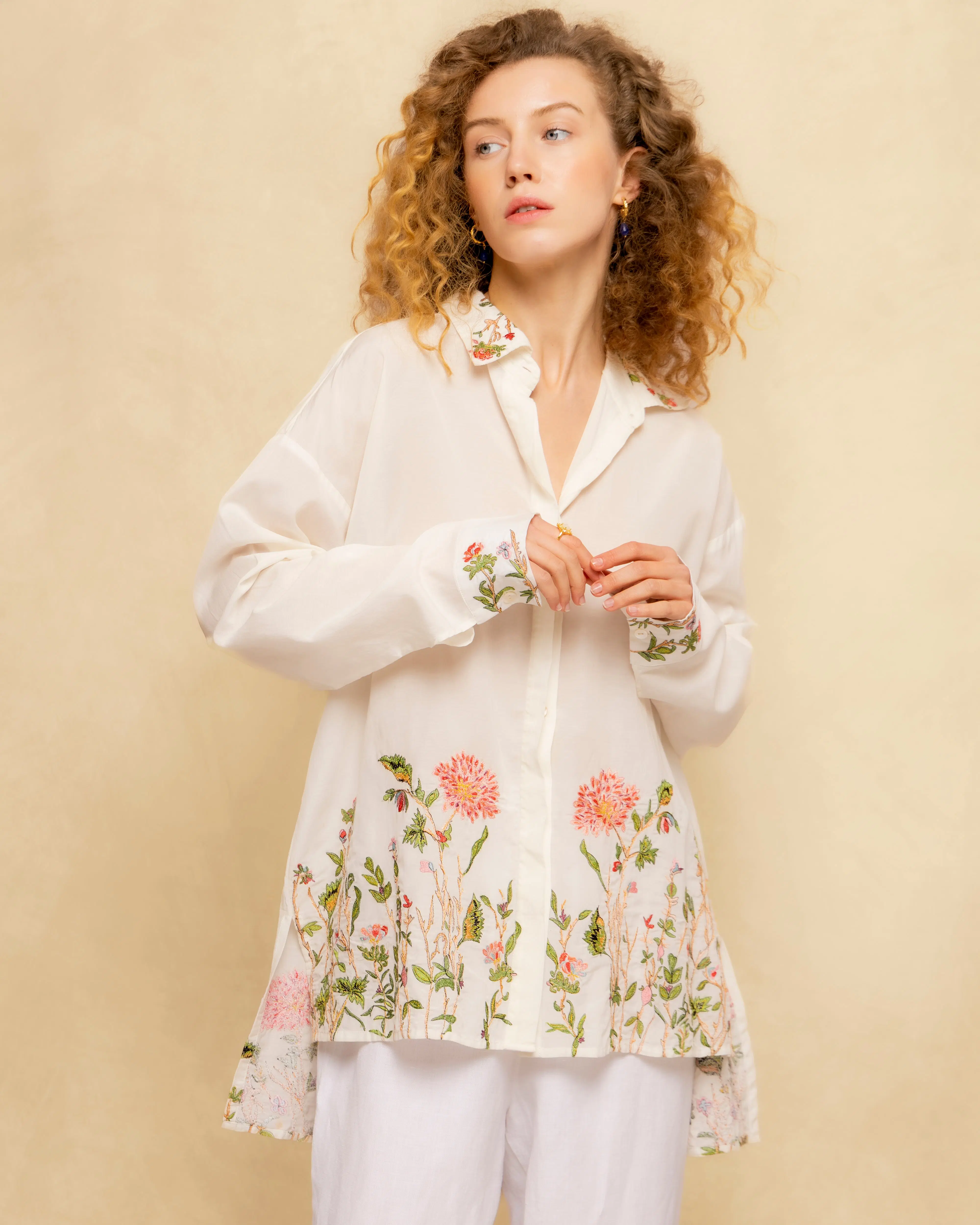 Blusa Bordada Blanca Freya