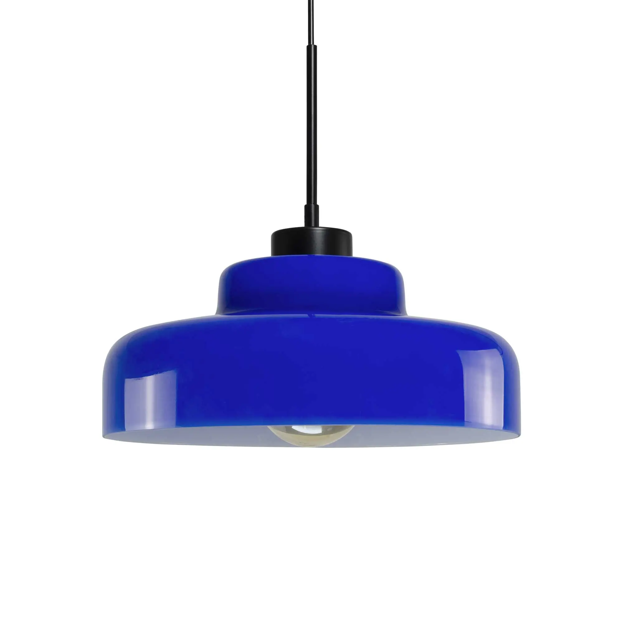 Ligo retro-style pendant light in colored glass