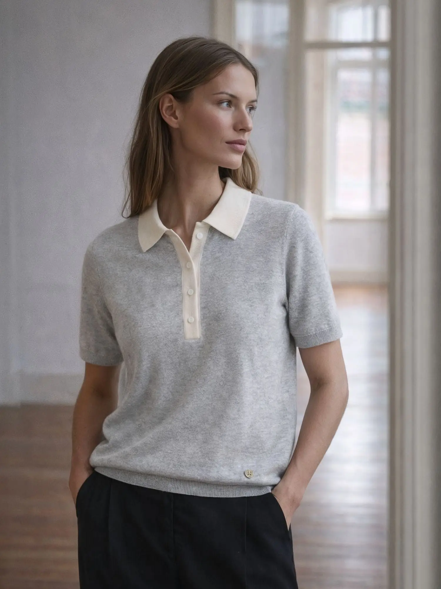 Jersey de cashmere Hanna gris