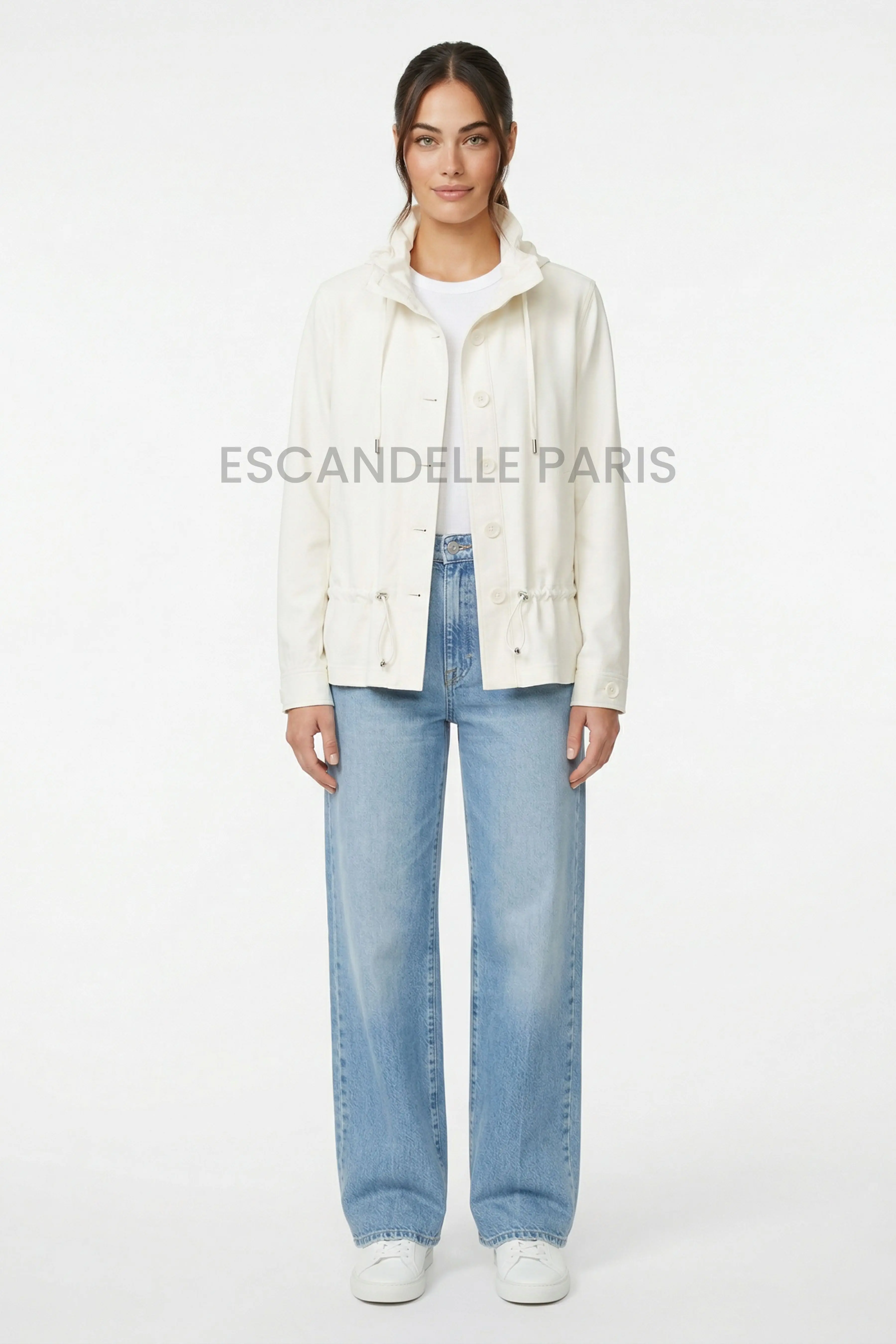 Linen button-down jacket