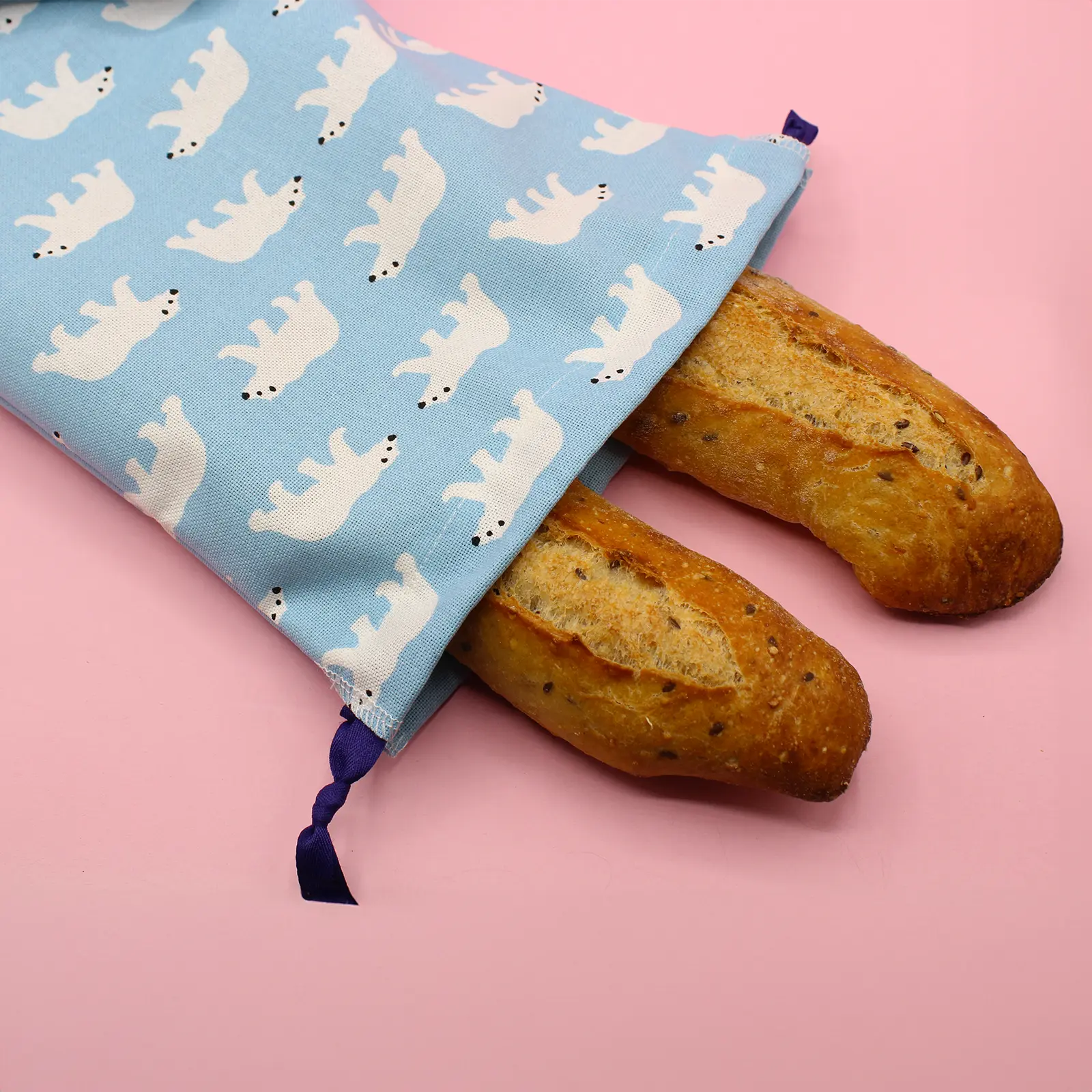 Nouveau patron - Sac à baguette en coton épais - Ours