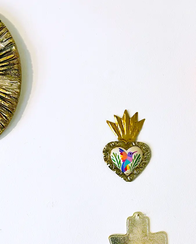 Cœur ex-voto colibri