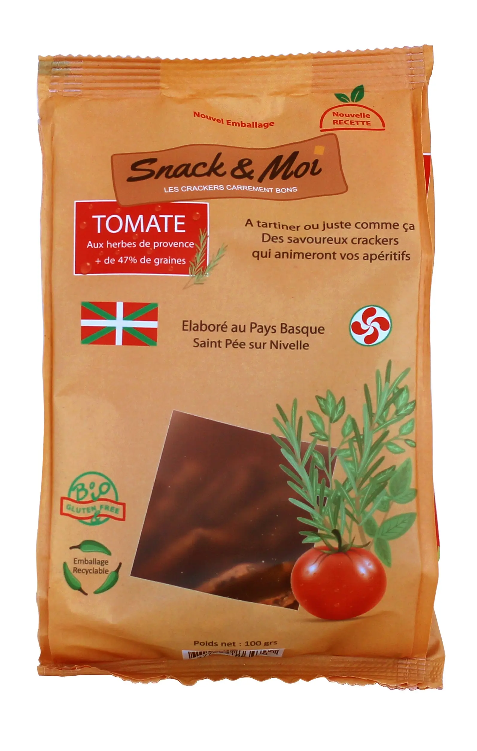 Organic Tomato and Herbs of Provence Crackers 100g