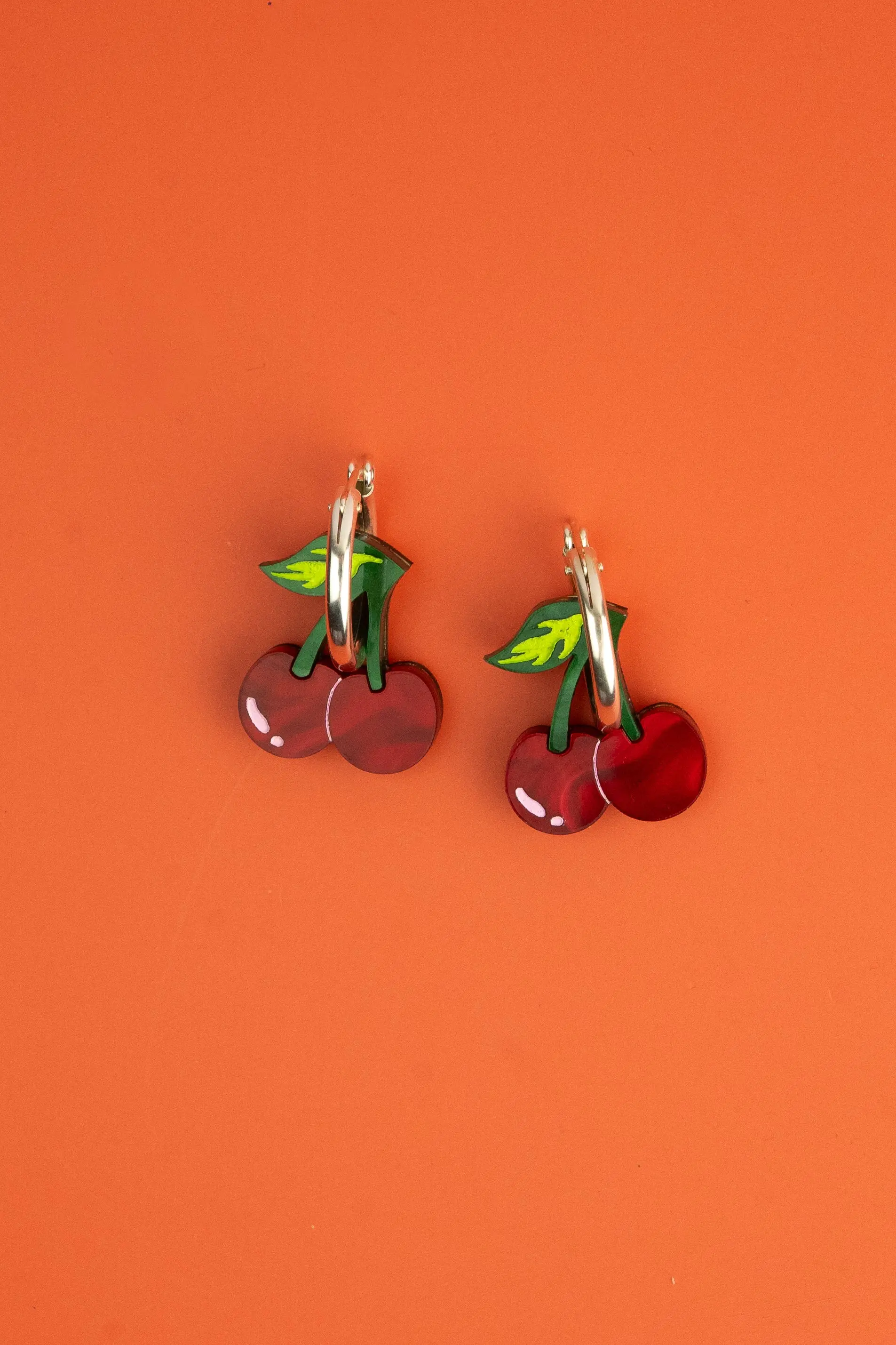 Cherry Hoop Earrings