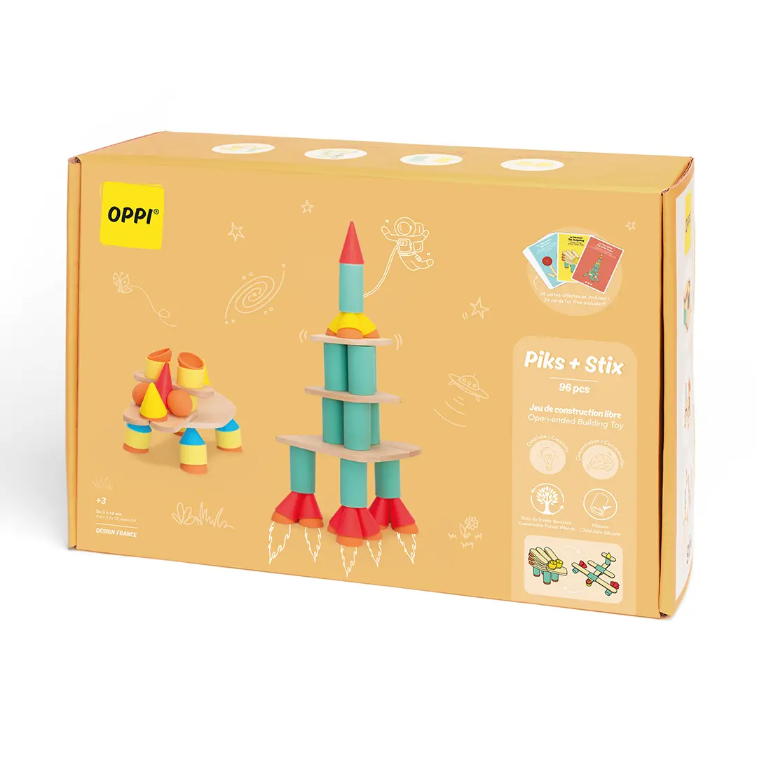 Piks & Stix 96 Wooden Educational Construction Toy