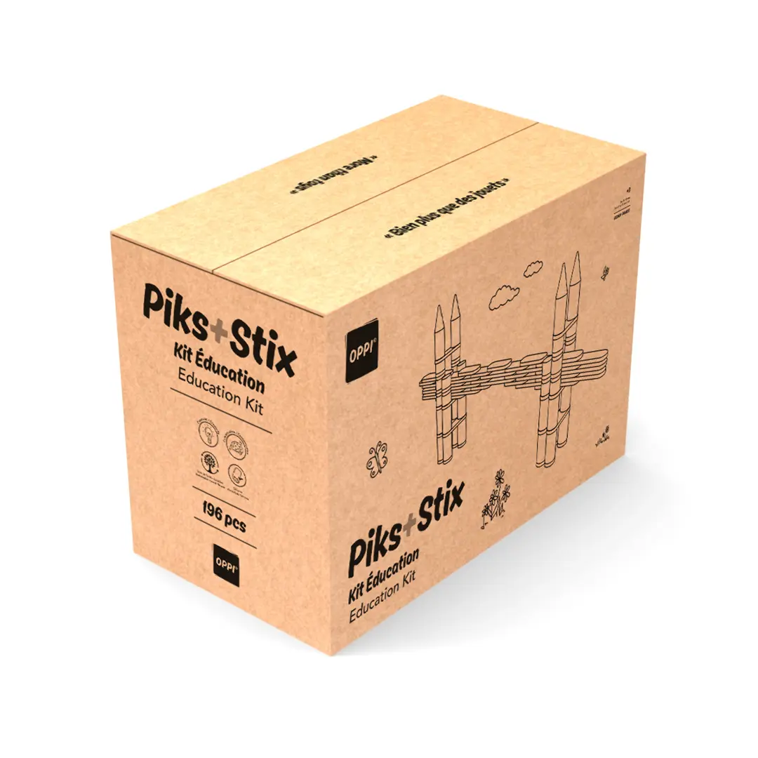 Educational Wooden Construction Toy - Piks & Stix Education Kit