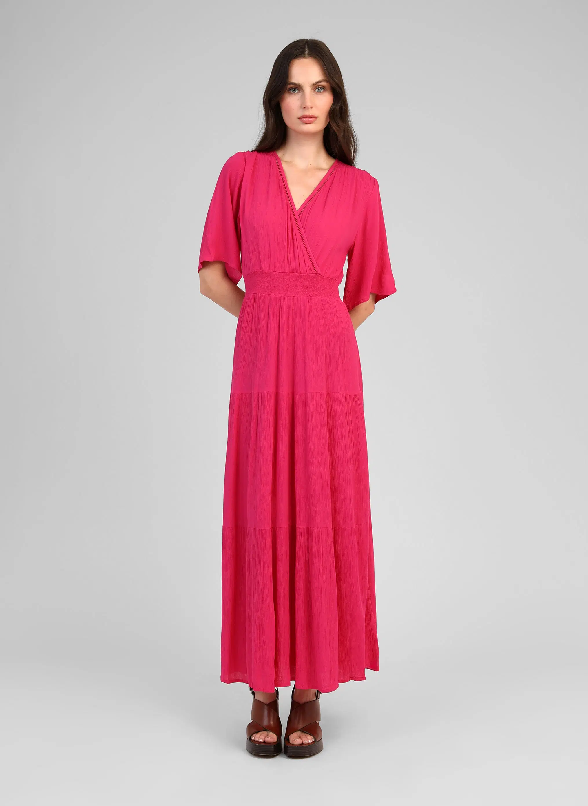 OSUNCHALA fuchsia maxi dress