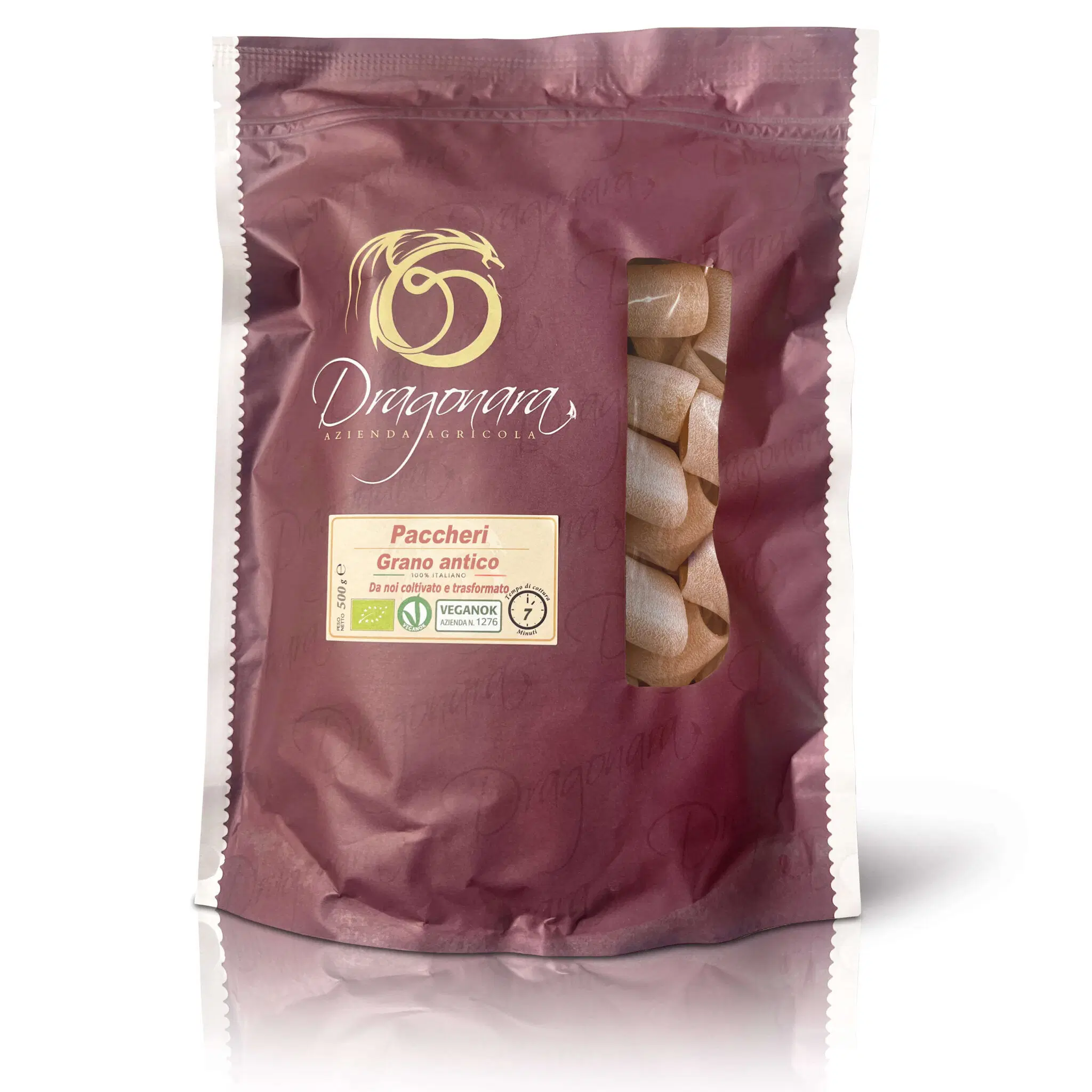 Organic Saragolla Wheat Paccheri | Dragonara