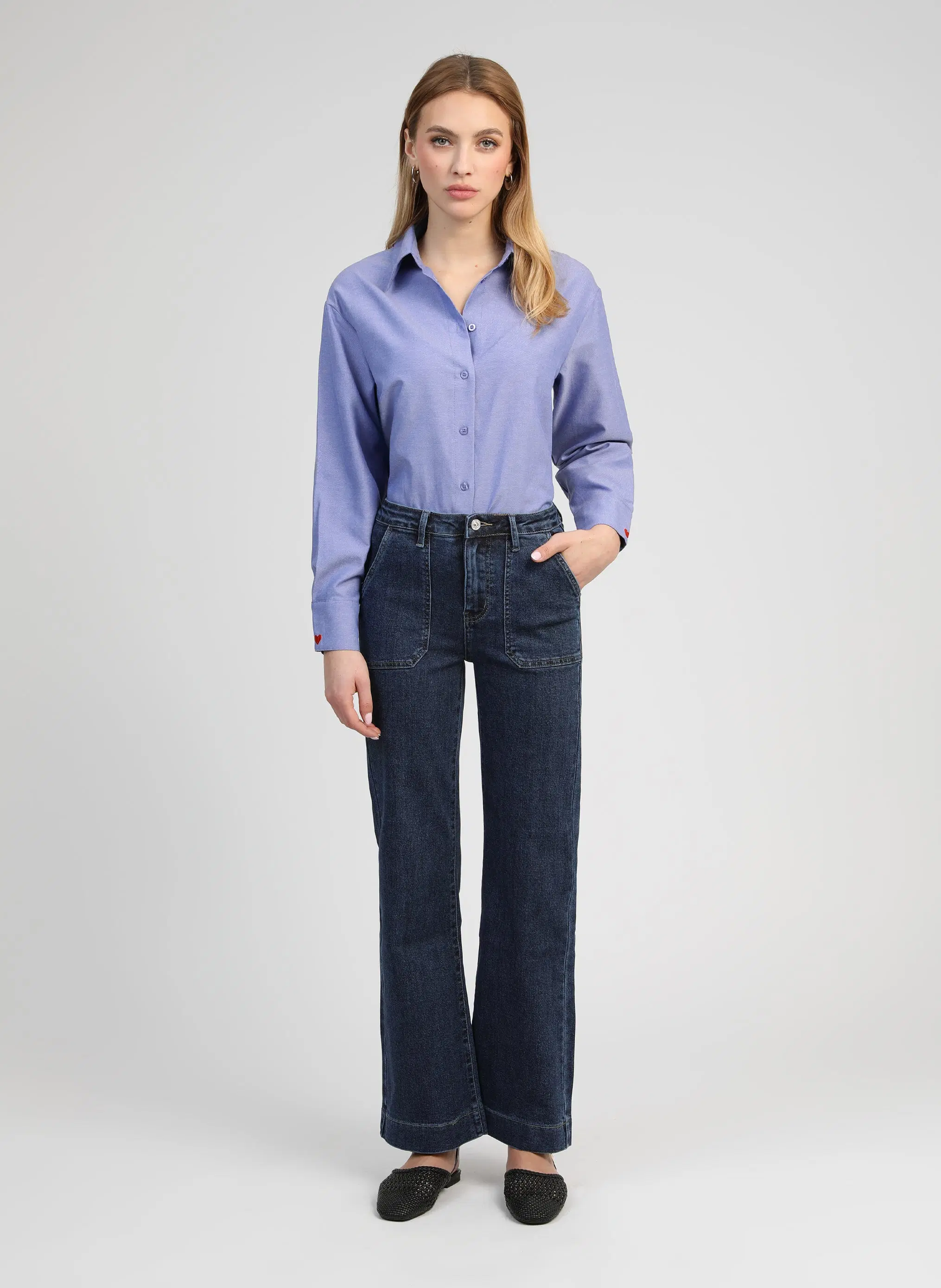 PARMY STONE stone blue trousers