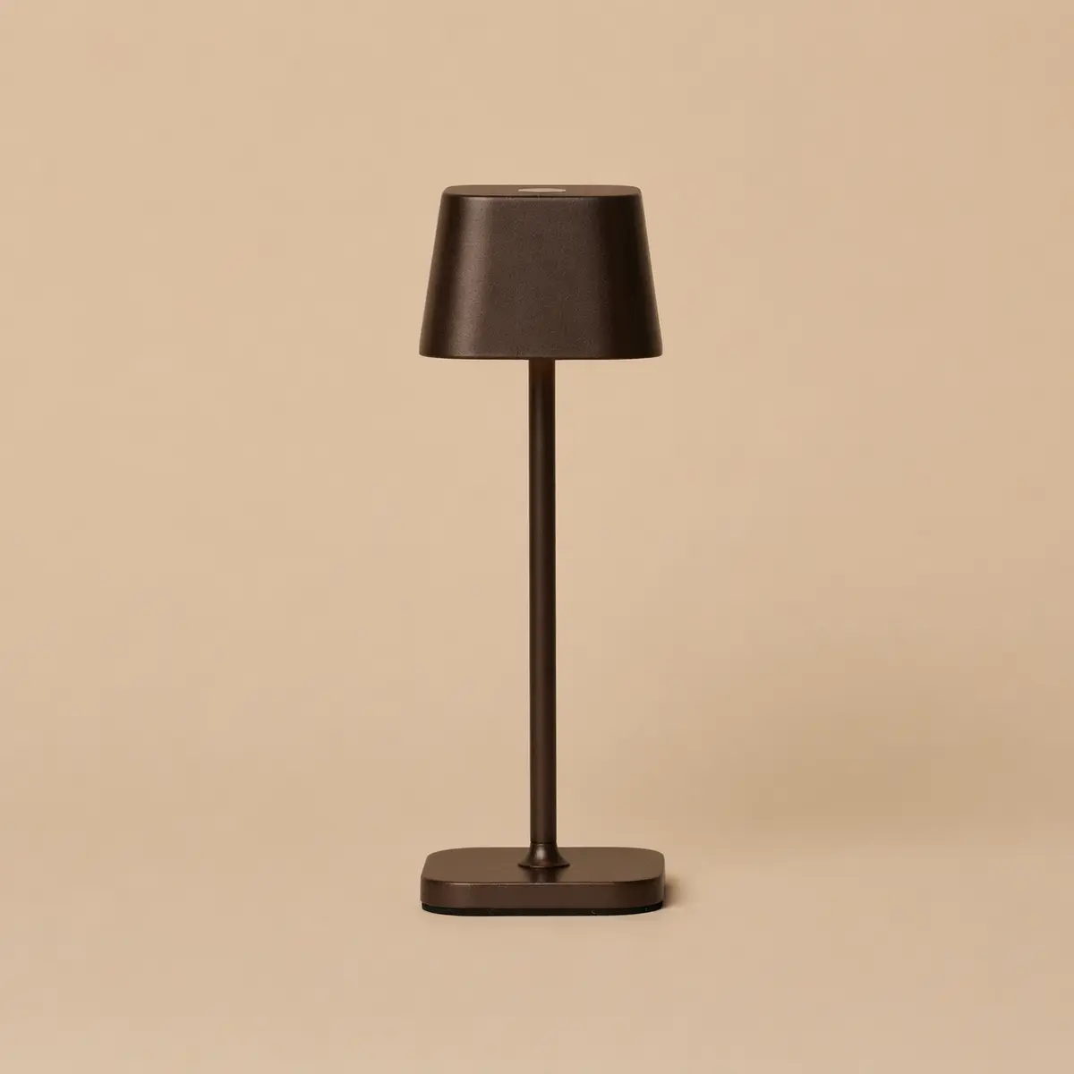 Prinsen Mini Mocha Brown Cordless Table Lamp | Rechargeable via Charging Station & 3 Light Modes