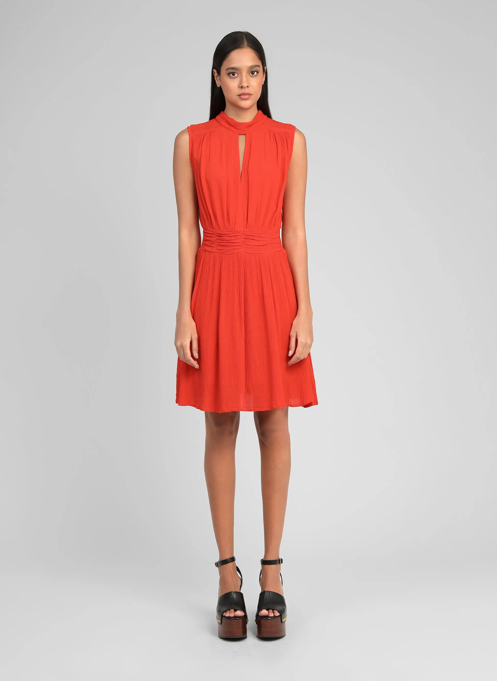 ORLEANE short dress, chili pepper