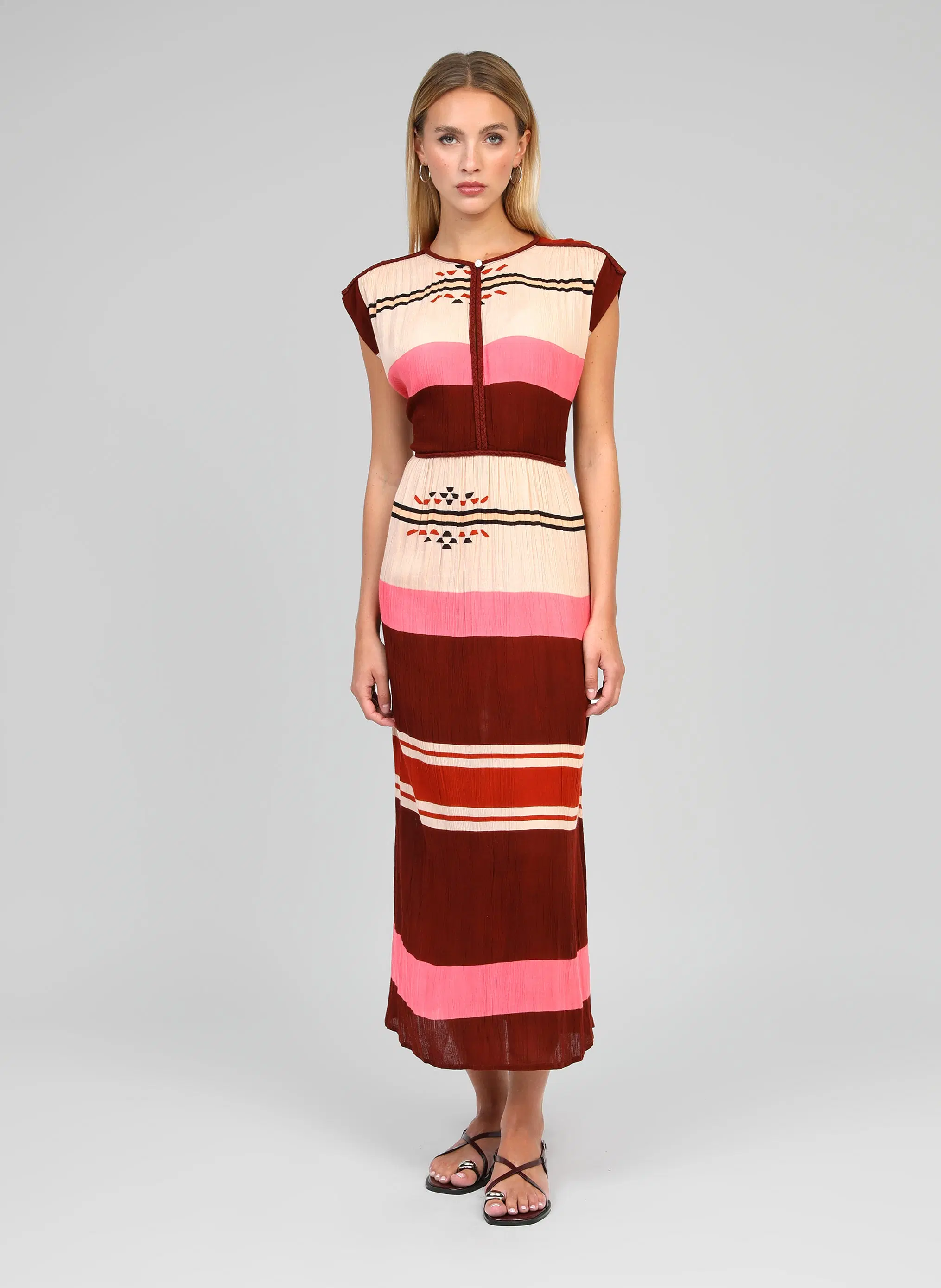 OWENILA LONG DRESS peruna brick