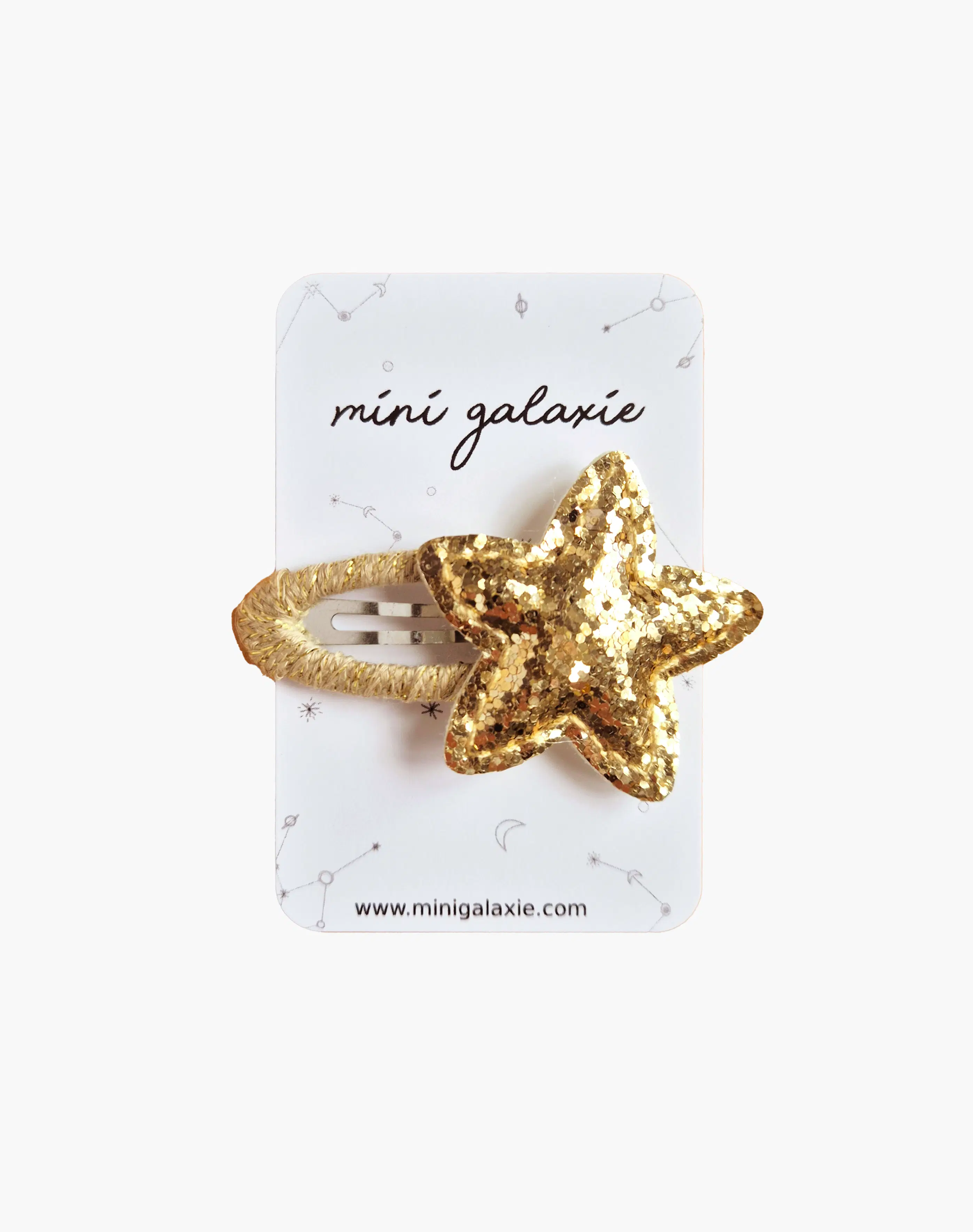 Glitzernde Haarspange für Kinder mit goldenem Glitzerstern ⭐ - Geschenkidee zum Geburtstag