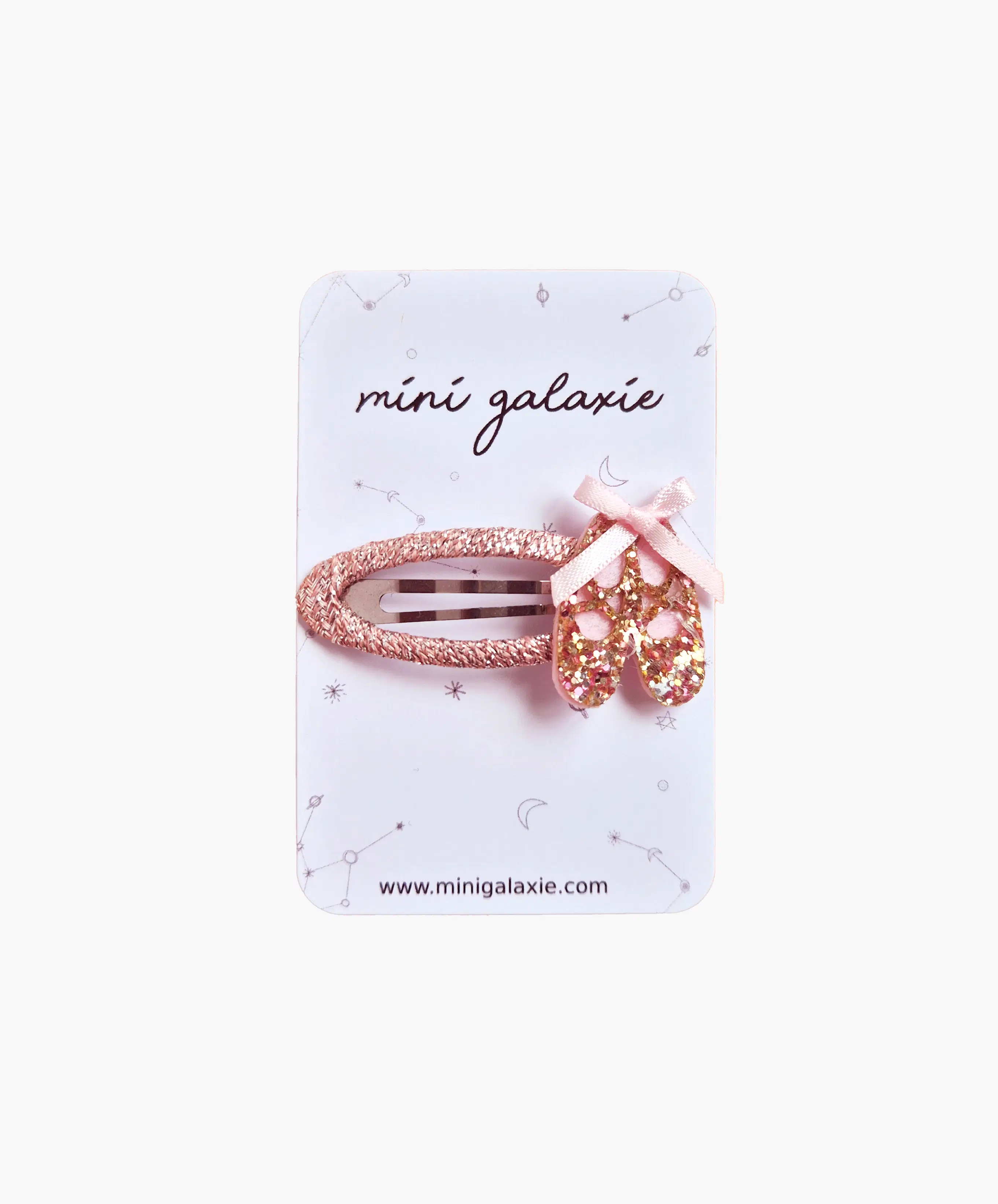 Pinkfarbene Glitzer-Ballerina-Haarspange für Kinder 🎀