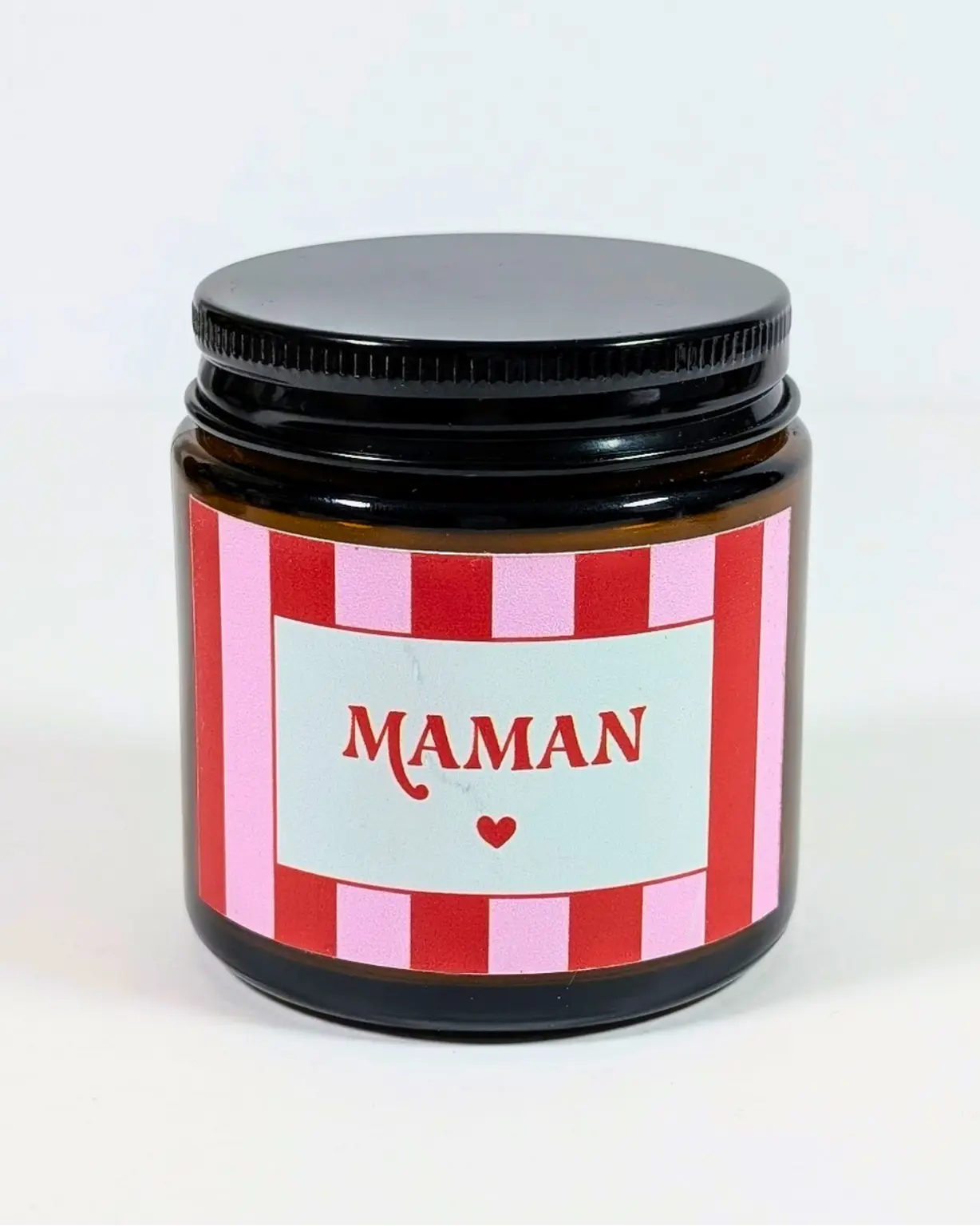 "Mom ♡" Candle | Gift idea for mom - striped candle - Mother's Day - scented candle