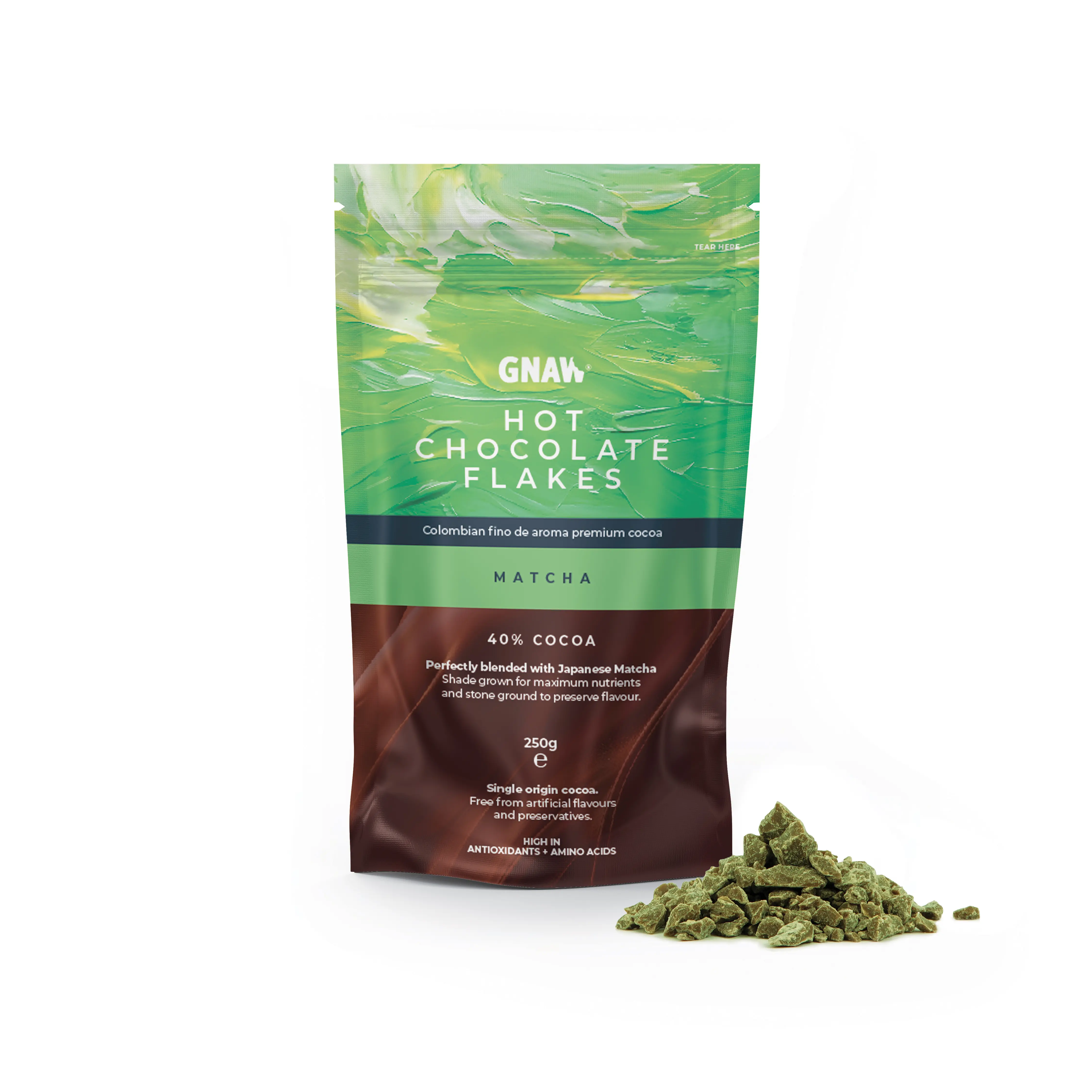 Matcha Hot Chocolate Flakes
