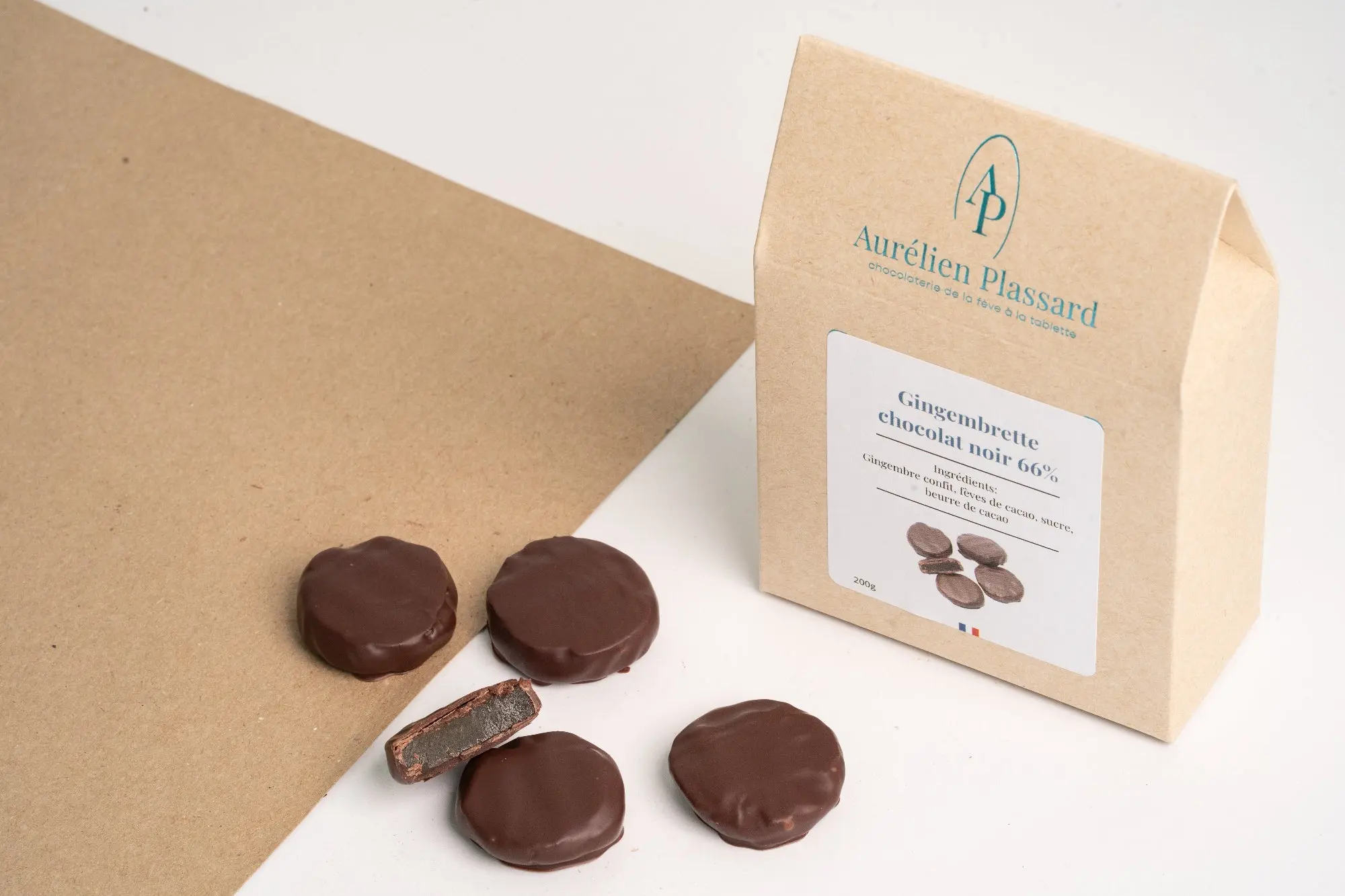 Gingembrettes chocolat noir 66% de cacao