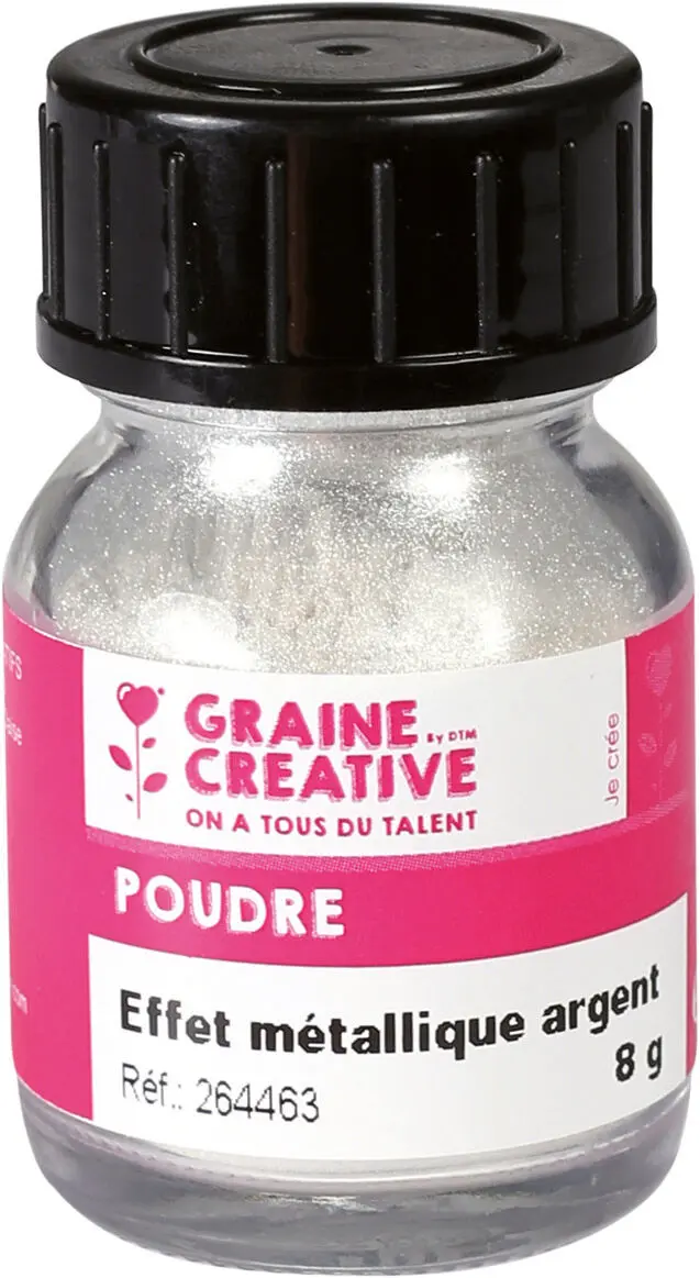 SILVER METALLIC EFFECT POWDER 8g