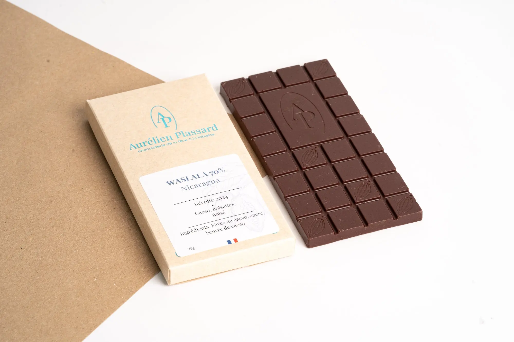 Tablette chocolat noir WASLALA 70% de cacao – Nicaragua