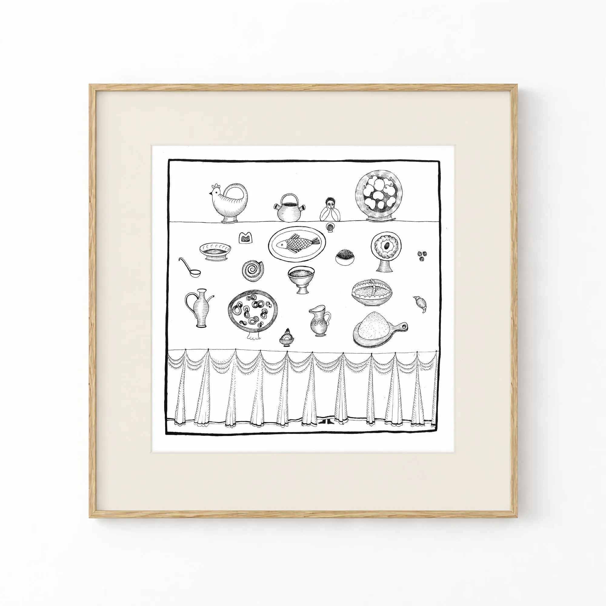 Table Art Print, Tale ink Series