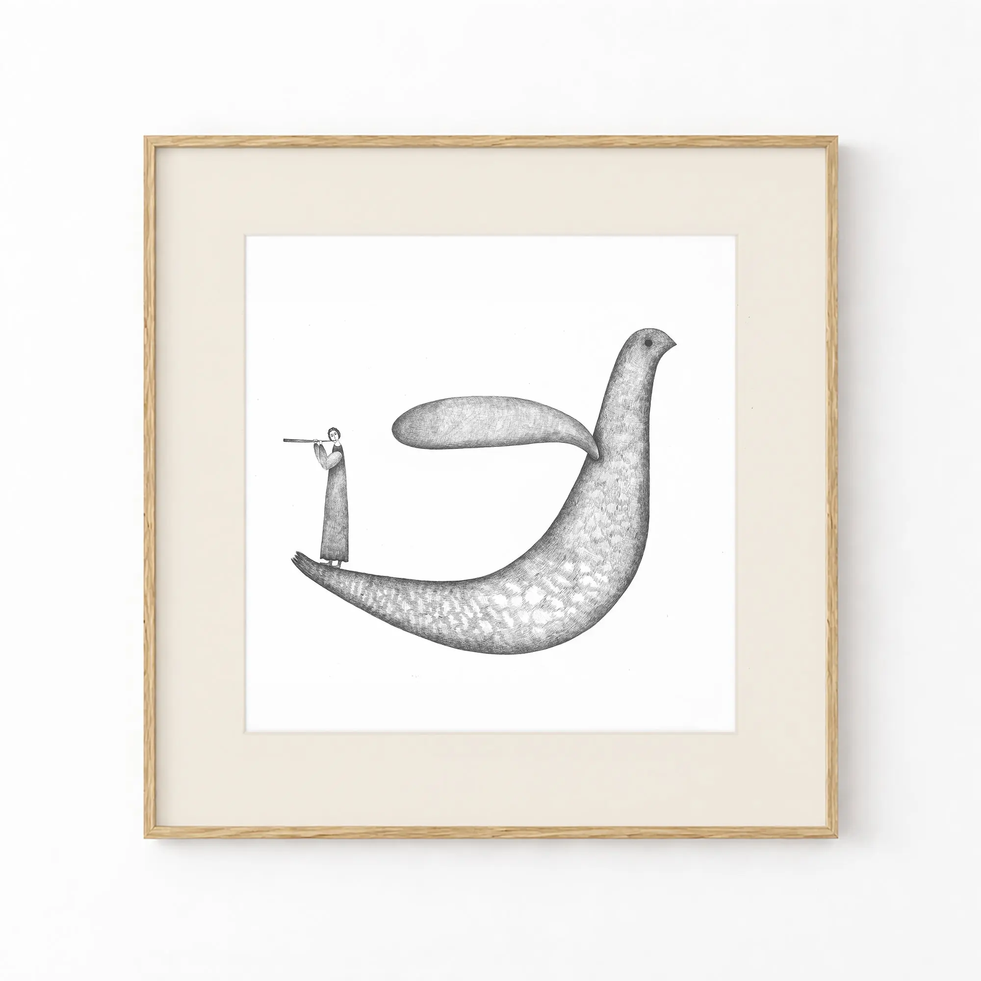 Bird Art Print, Tale ink Series