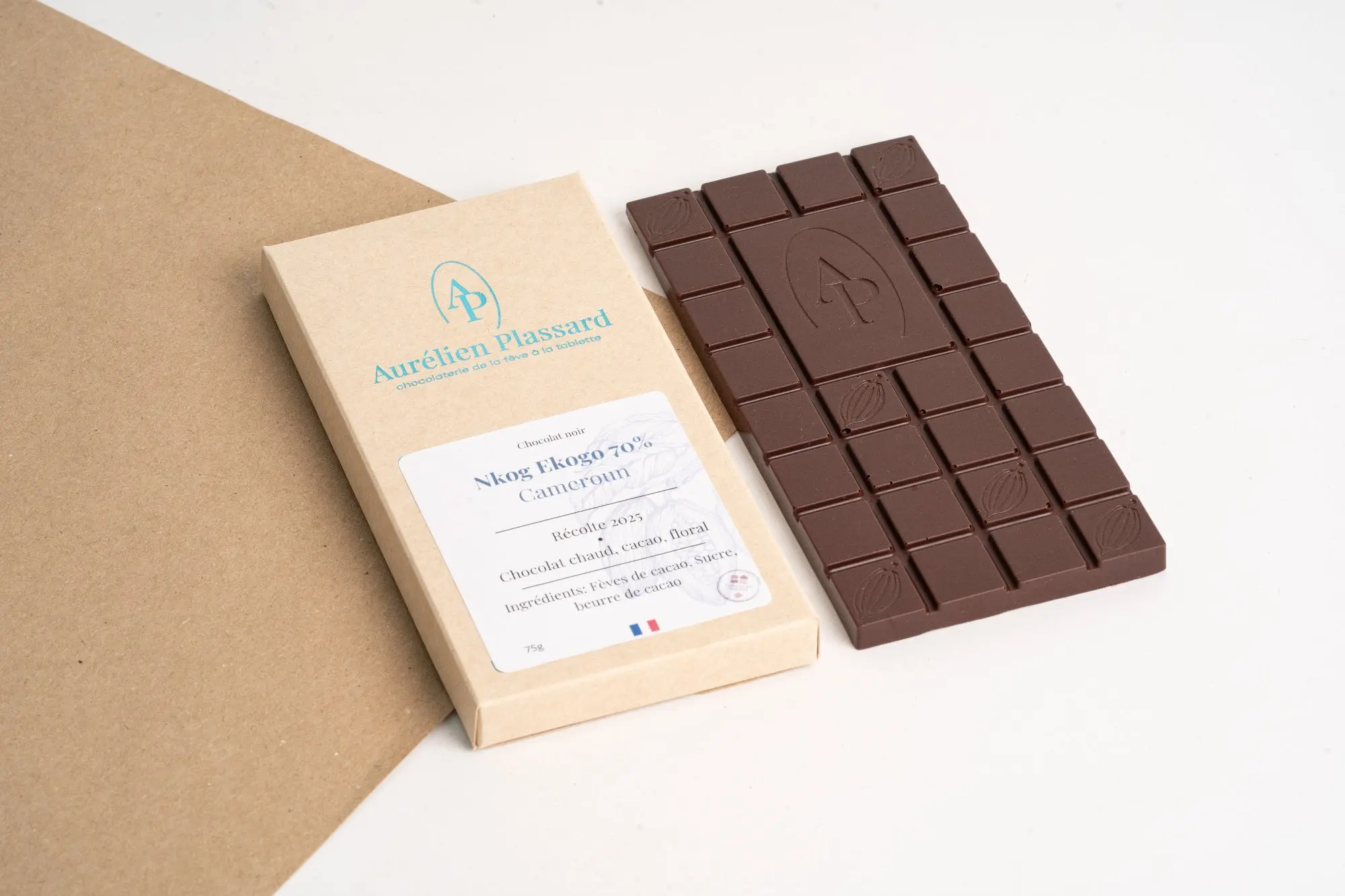 Tablette chocolat noir NKOG EKOGO 70% de cacao - Cameroun