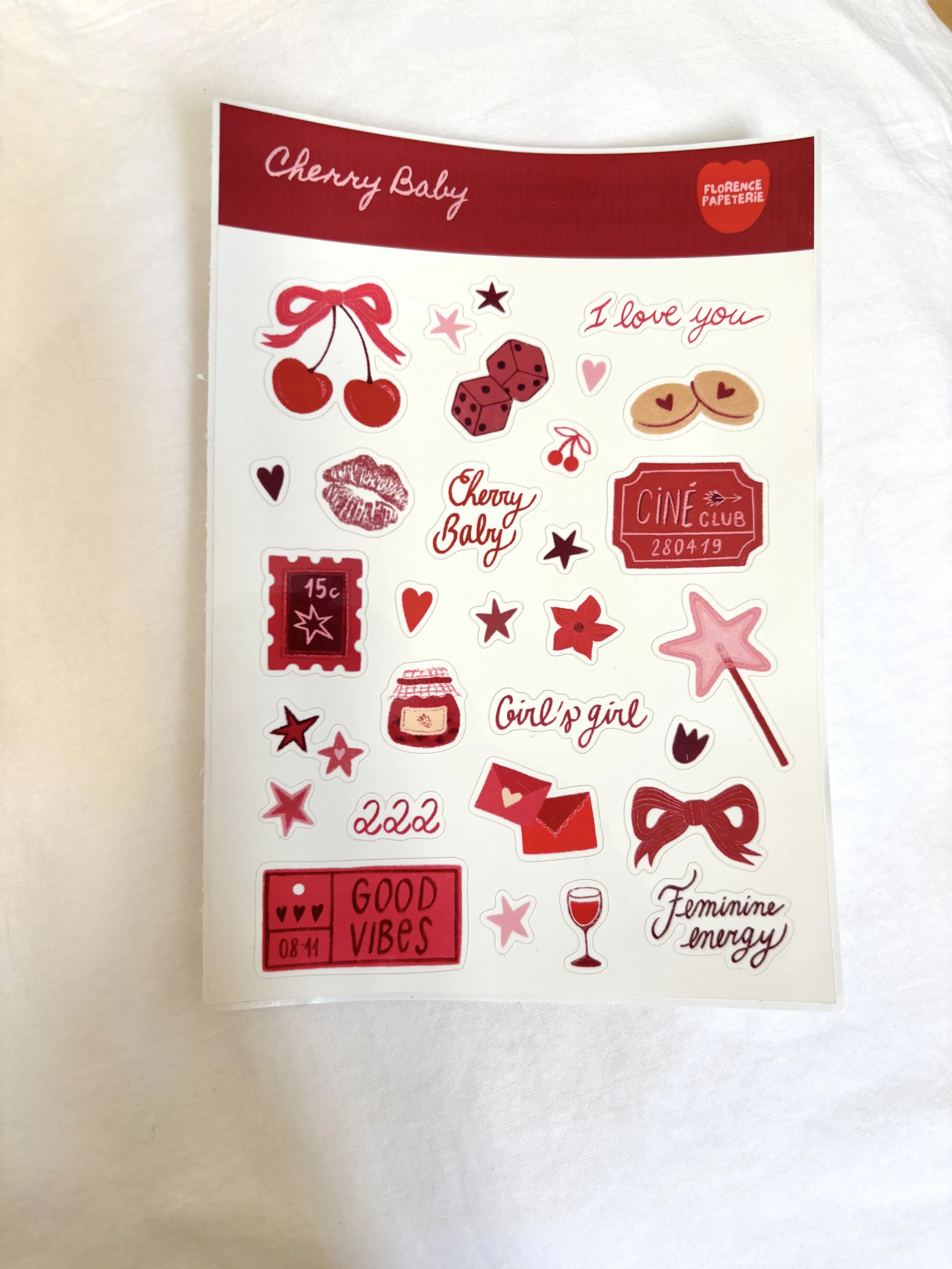 Sticker sheet - Cherry Baby