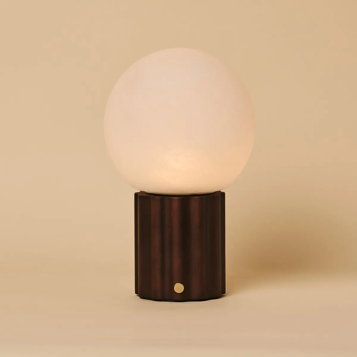 Wim Dark Brown Rechargeable Table Lamp | 3 Light Colors, Modular Lampshade & Cordless