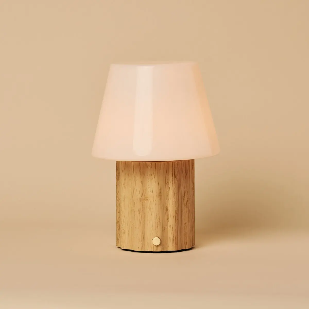 Javi Light Brown Rechargeable Table Lamp | Versatile, Wood & Up to 100 Hours of Light