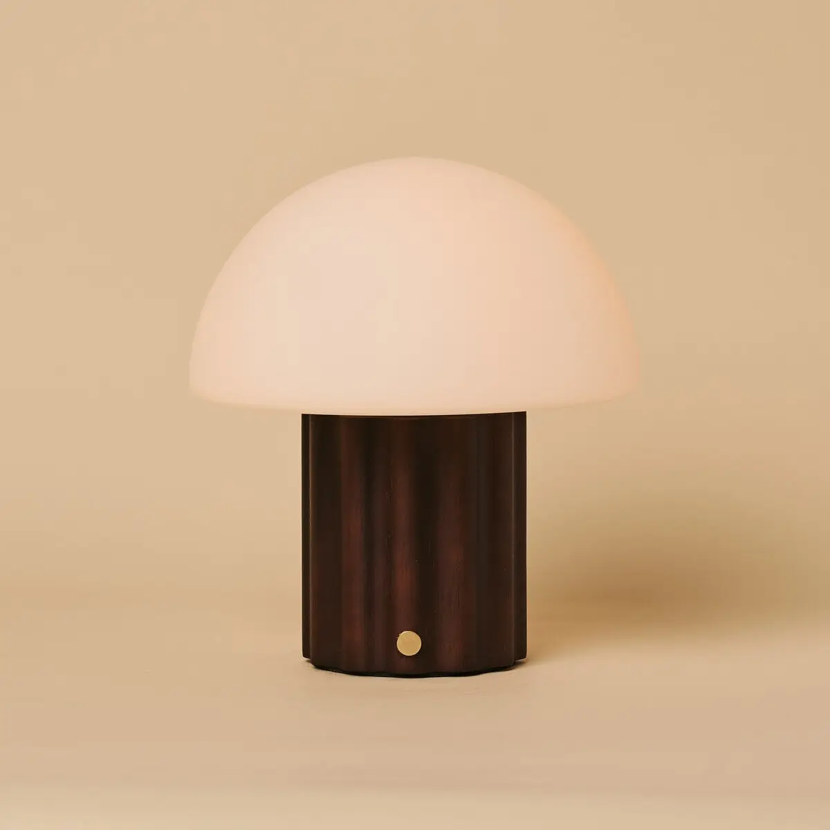 Timo Dark Brown Rechargeable Table Lamp | Dimmable, Modular Lampshade & 3 Light Colors