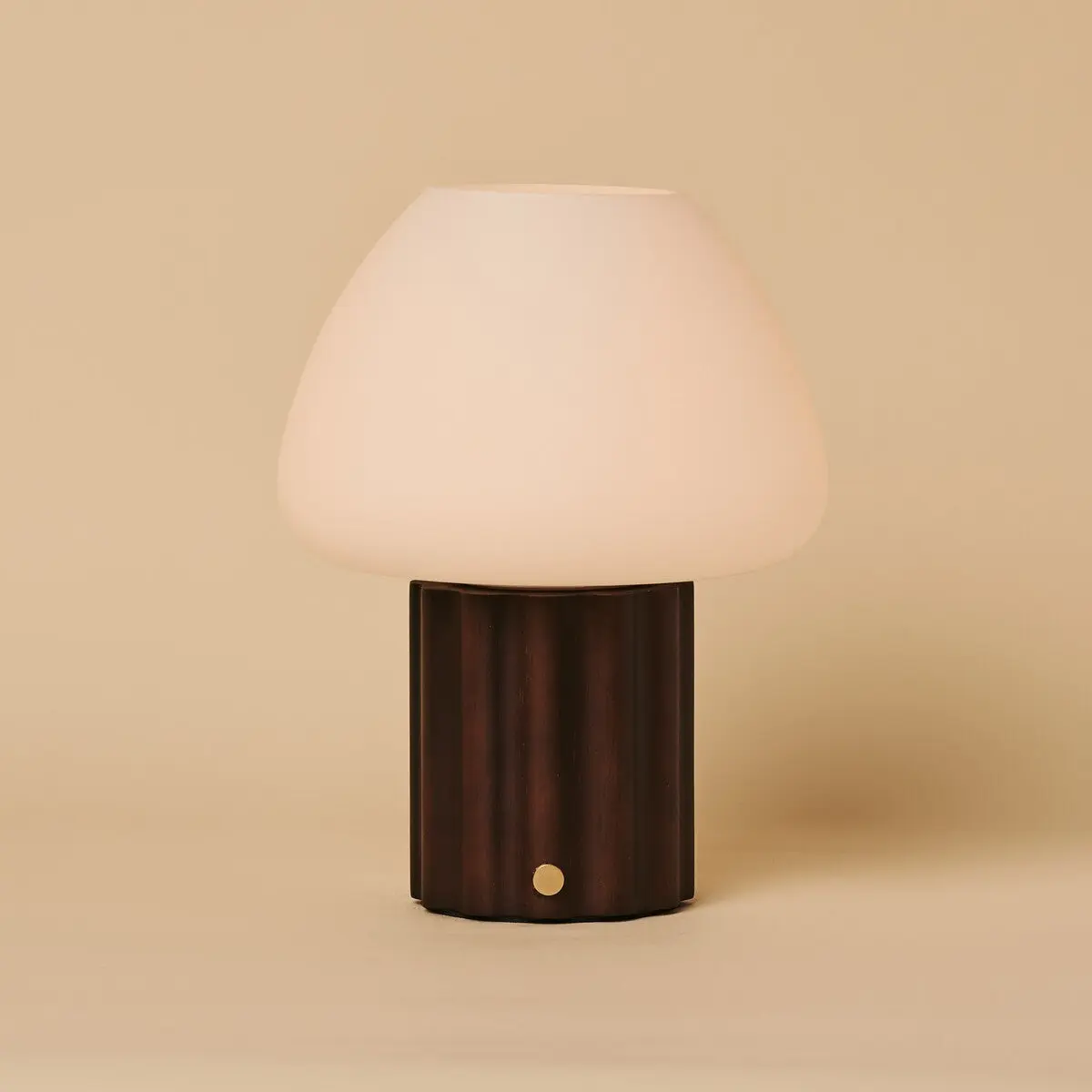 Sophie Dark Brown Rechargeable Table Lamp | Modular Lampshade, Dimmable & 3 Light Colors