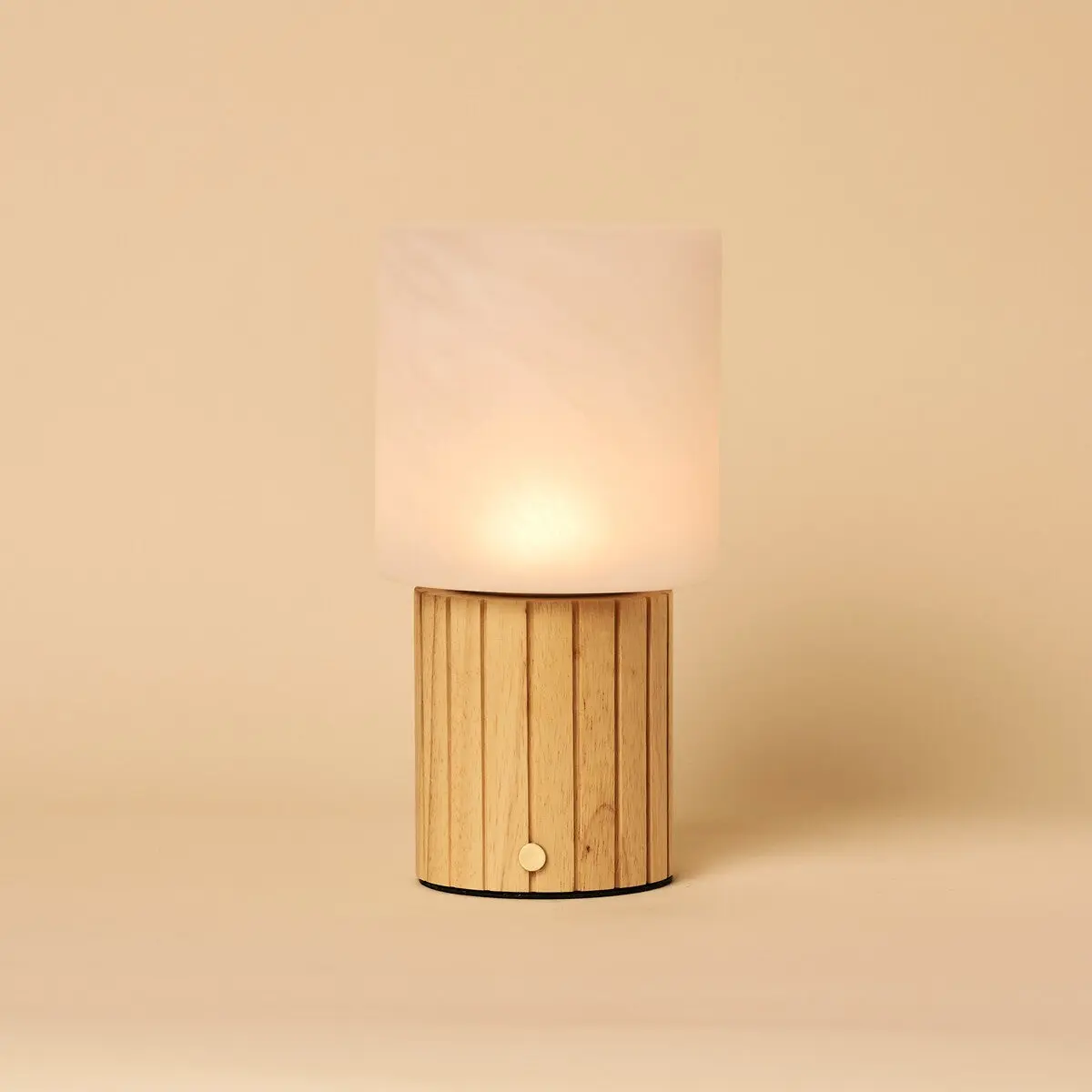 Ingmar Light Brown Rechargeable Table Lamp | Cordless, 3 Light Colors & Dimmable