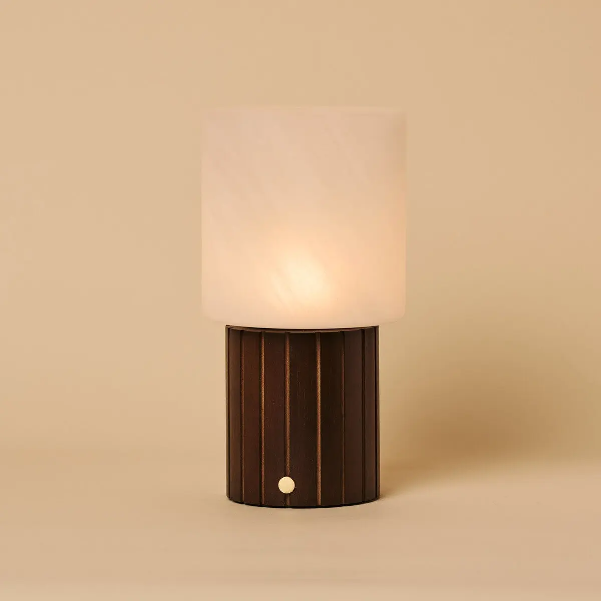 Ingmar Dark Brown Rechargeable Table Lamp | Cordless, 3 Light Colors & Dimmable