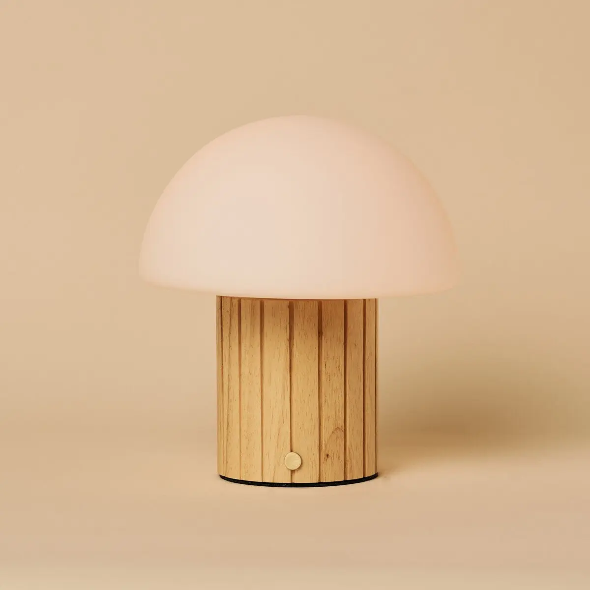 Siebe Light Brown Rechargeable Table Lamp | Dimmable, Modular Lampshade & 3 Light Colors
