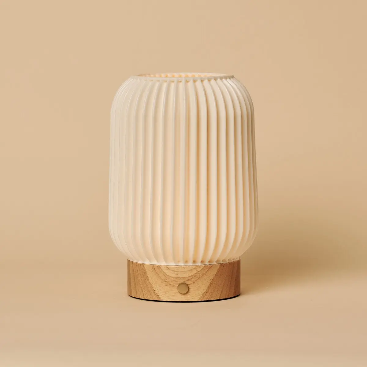 Alba Light Brown Wooden Rechargeable Table Lamp | Cordless, 3 Light Modes & Dimming Function