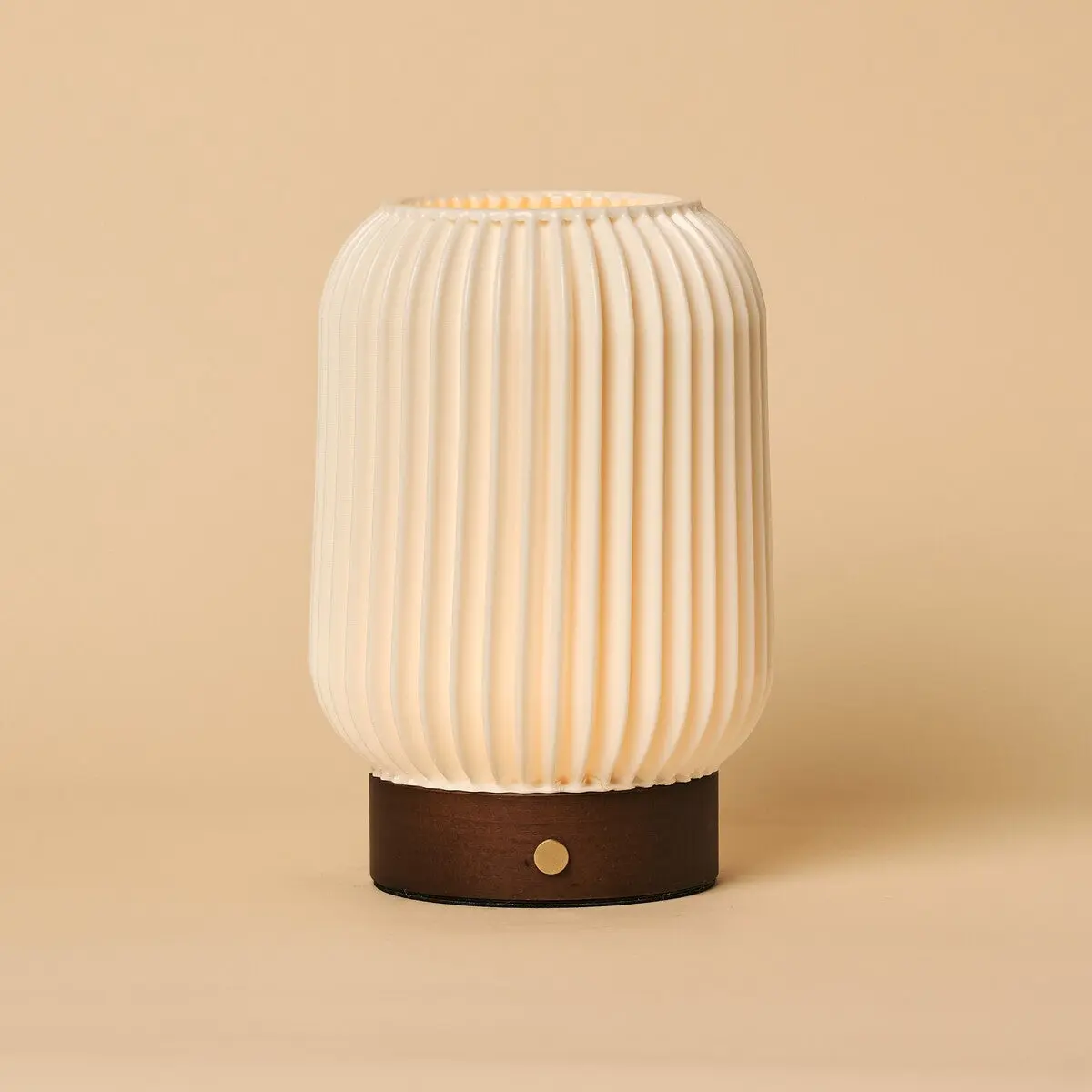 Alba Dark Brown Wooden Rechargeable Table Lamp | Cordless, 3 Light Modes & Dimming Function