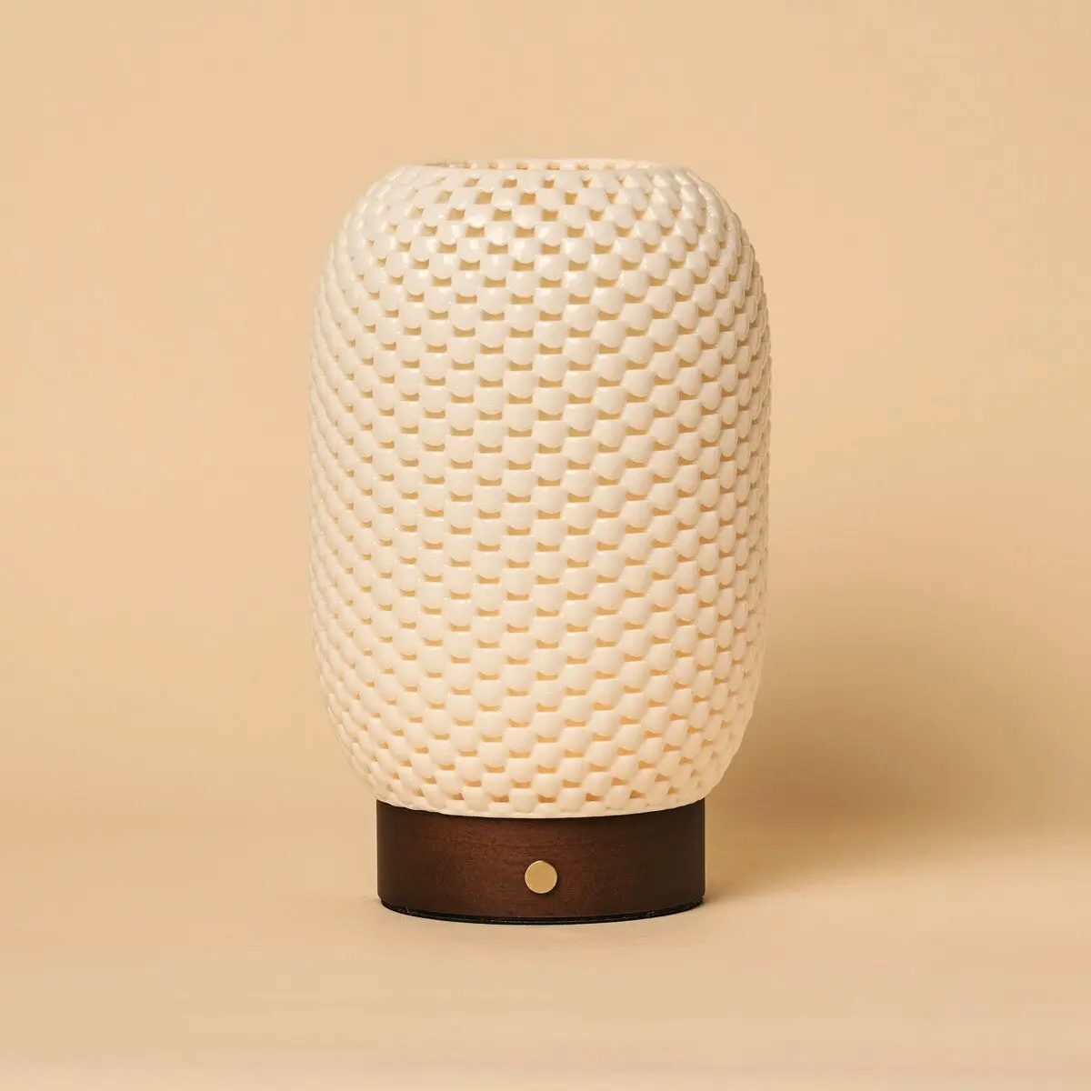Aurora Dark Brown Wooden Cordless Table Lamp | 3D-Printed Porcelain, Dimmable & Up to 100 Hours of Battery Life
