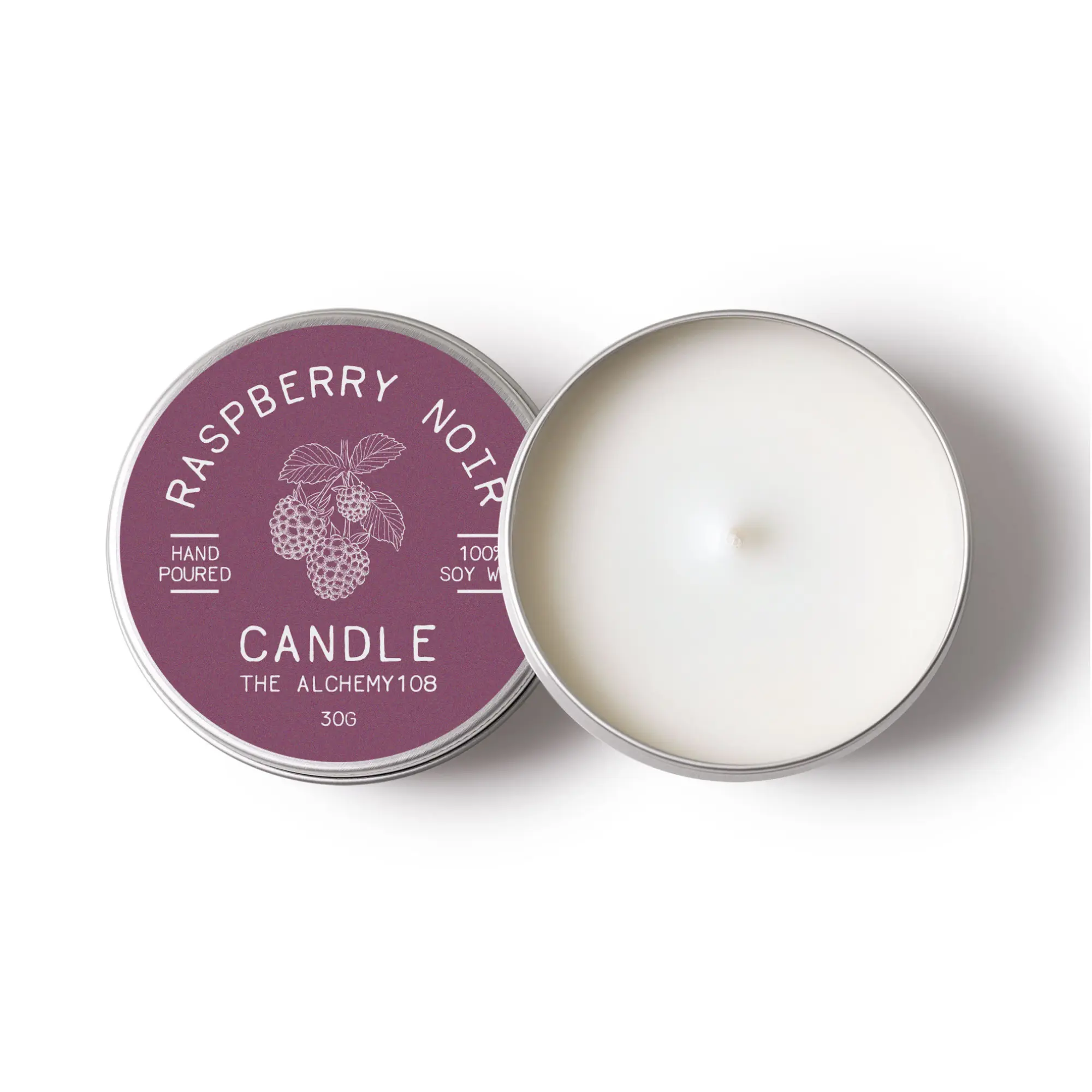 RASPBERRY NOIR Mini Soy Wax Candle