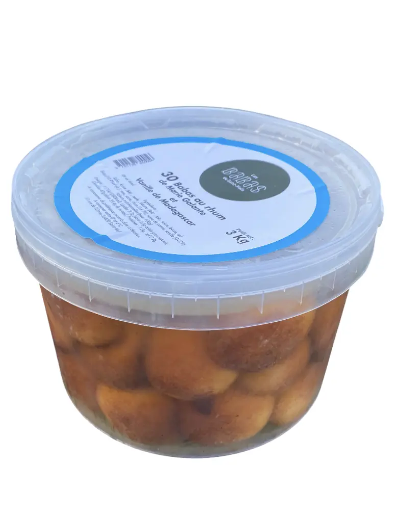 Cubo de 30 babás de ron y vainilla de Madagascar (3 kg)