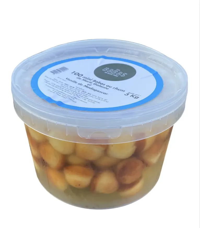 Cubo de 100 babás de ron y vainilla de Madagascar (3 kg)