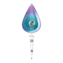 Windspinner, Spin Art, Teardrop, Purple Artist Crystal Tail, ACTTPU0800, Gesamtlänge 60 cm