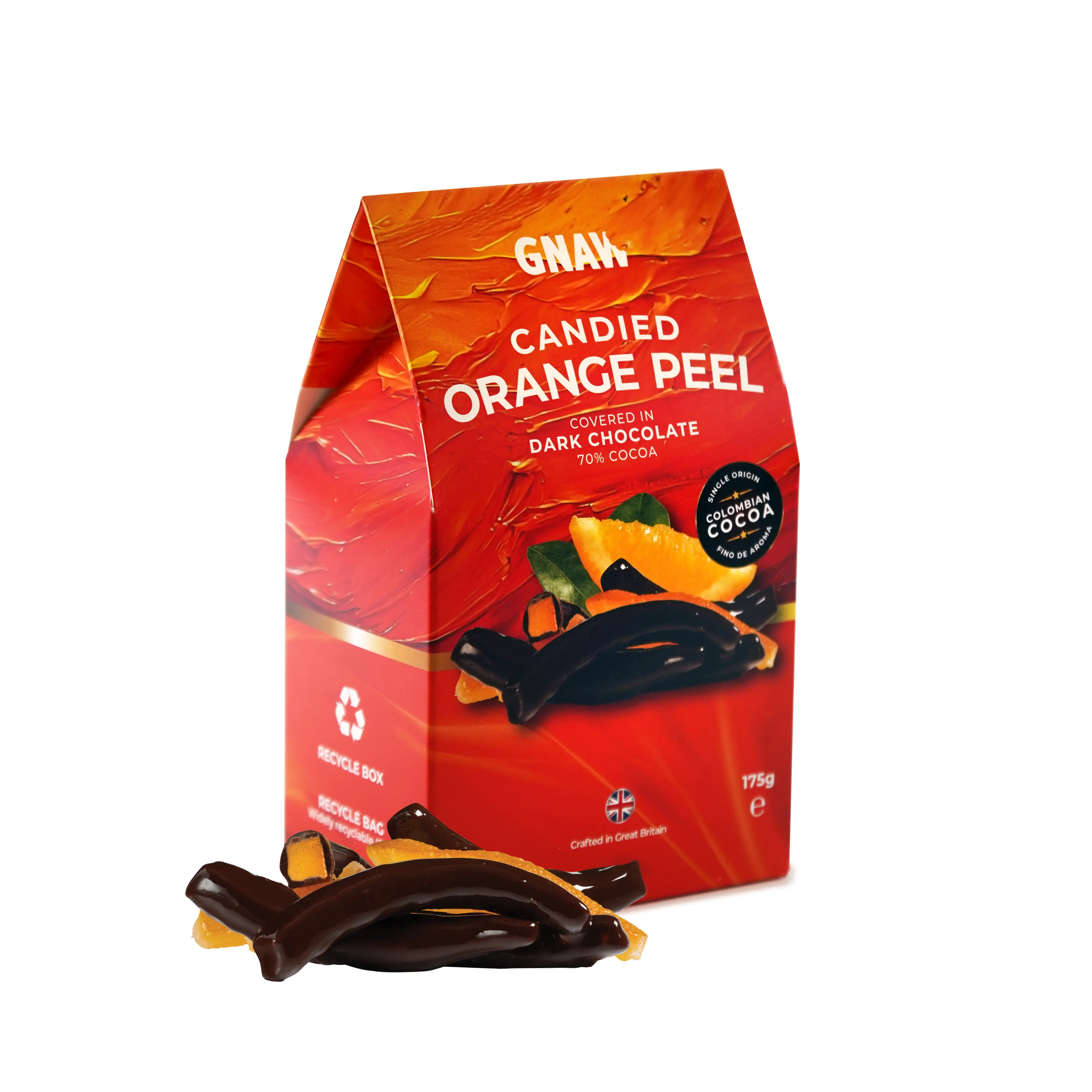 Gnaw 70% Dark Chocolate Orange Peel Bites 175g