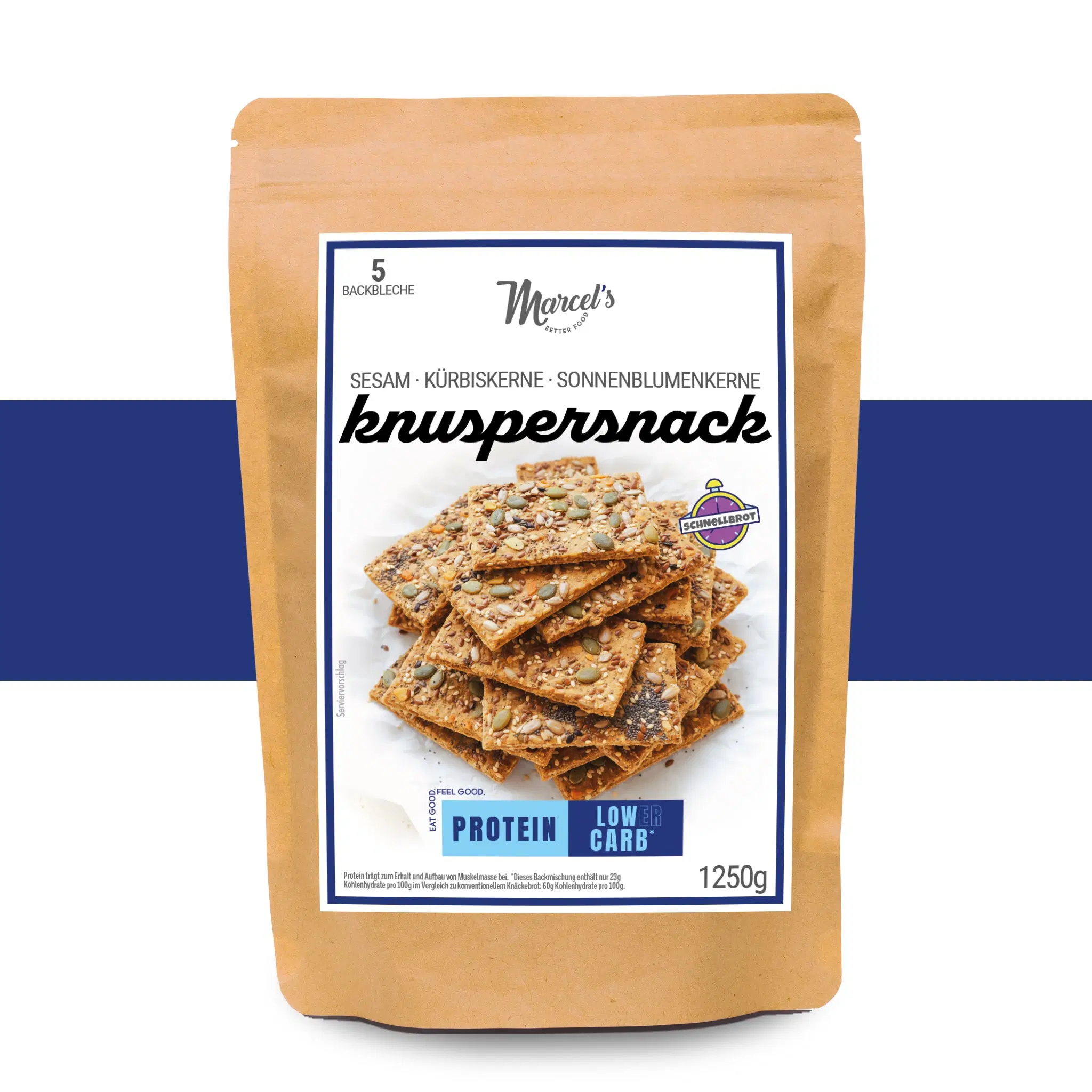 Crunchy snack pumpkin & sunflower seeds, 50% fewer carbohydrates
