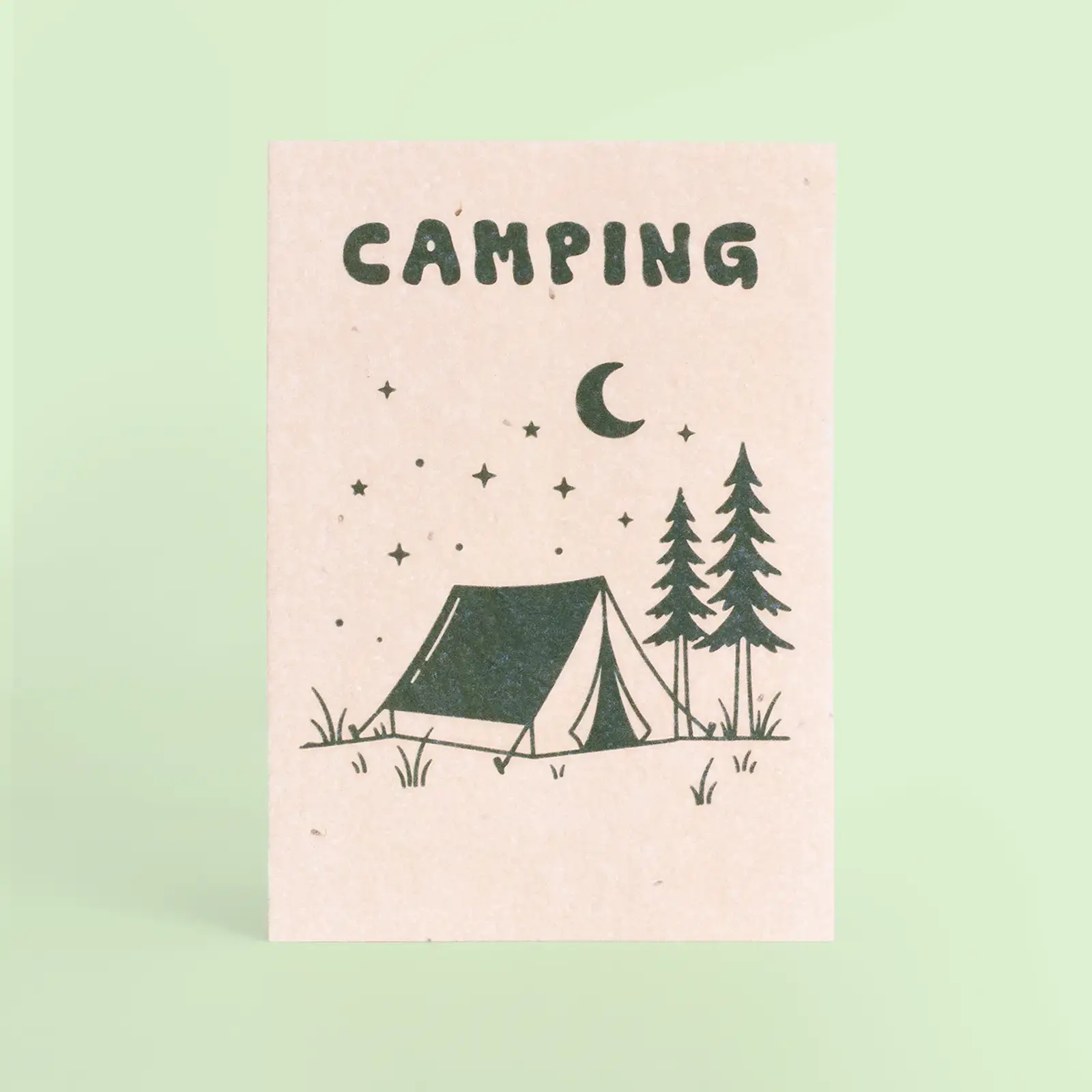 Pflanzbare Postkarte – Camping
