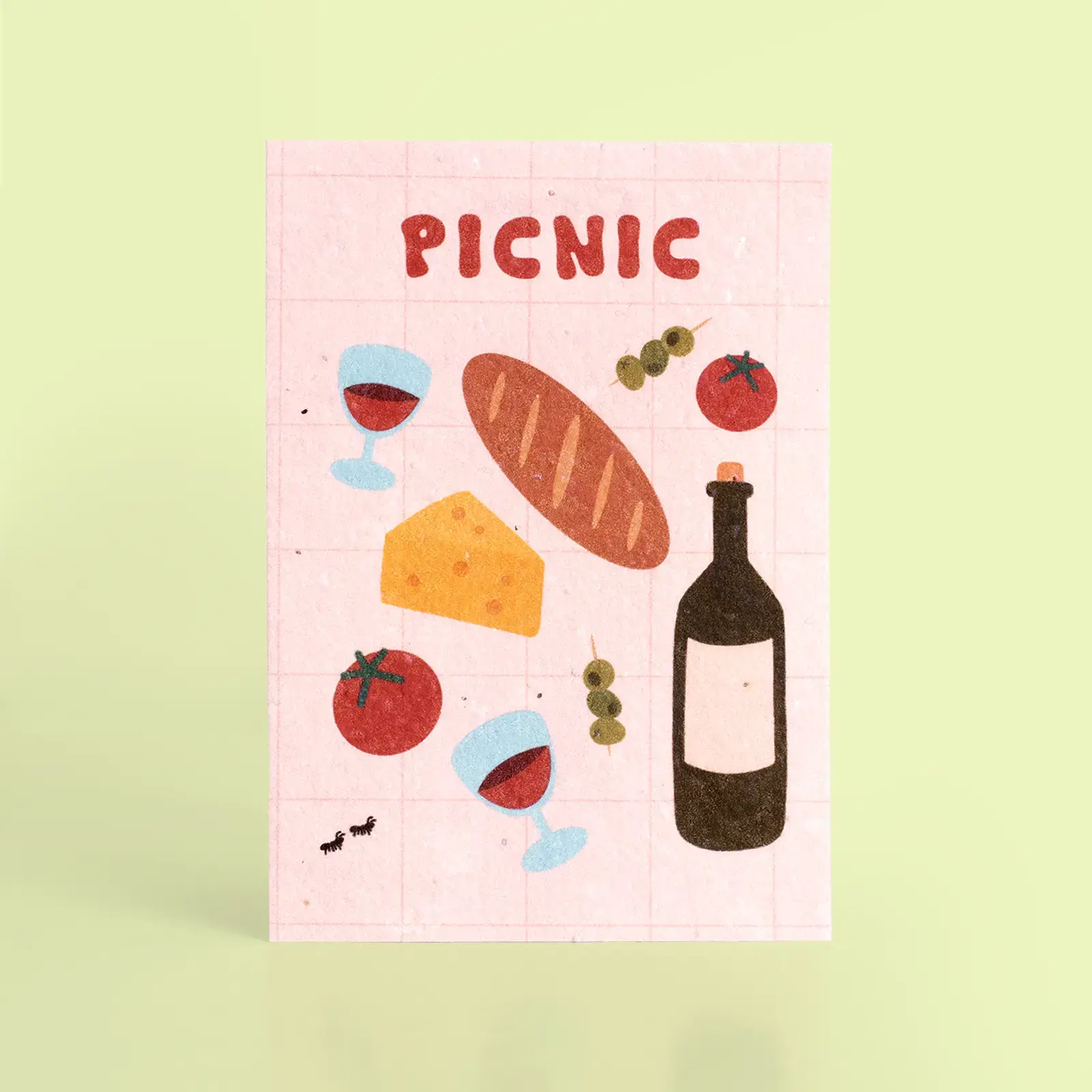 Pflanzbare Postkarte – Picknick