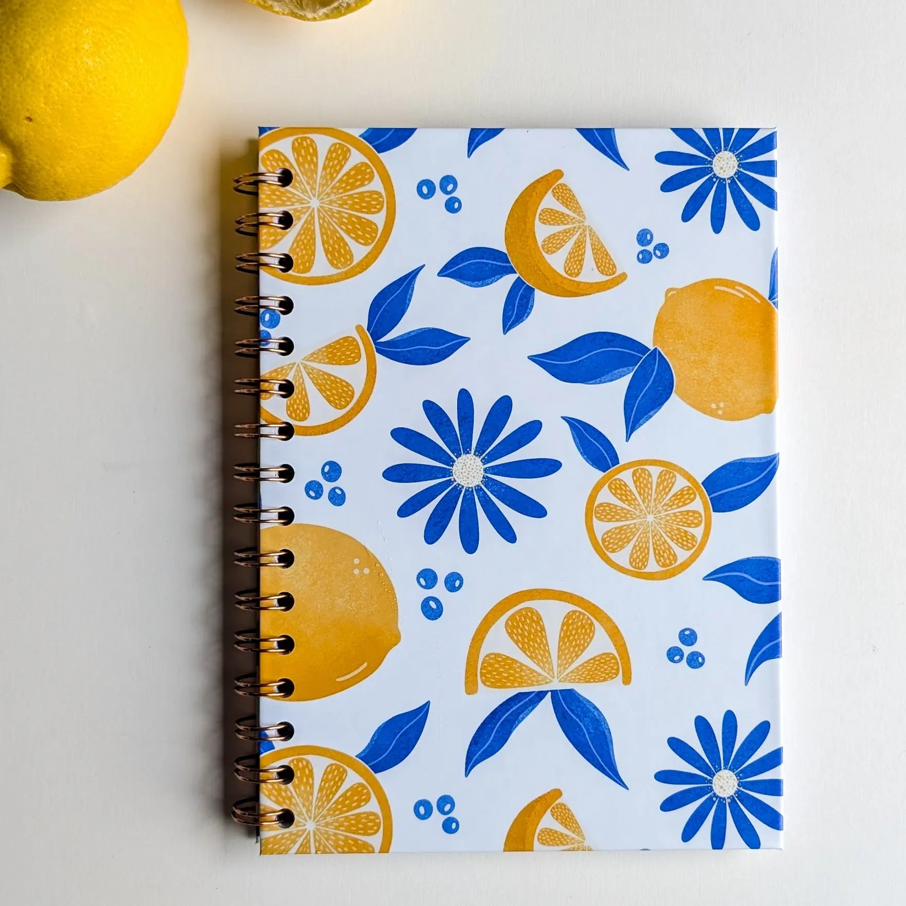 A5 Notebook - Spiral Bound - Lemons
