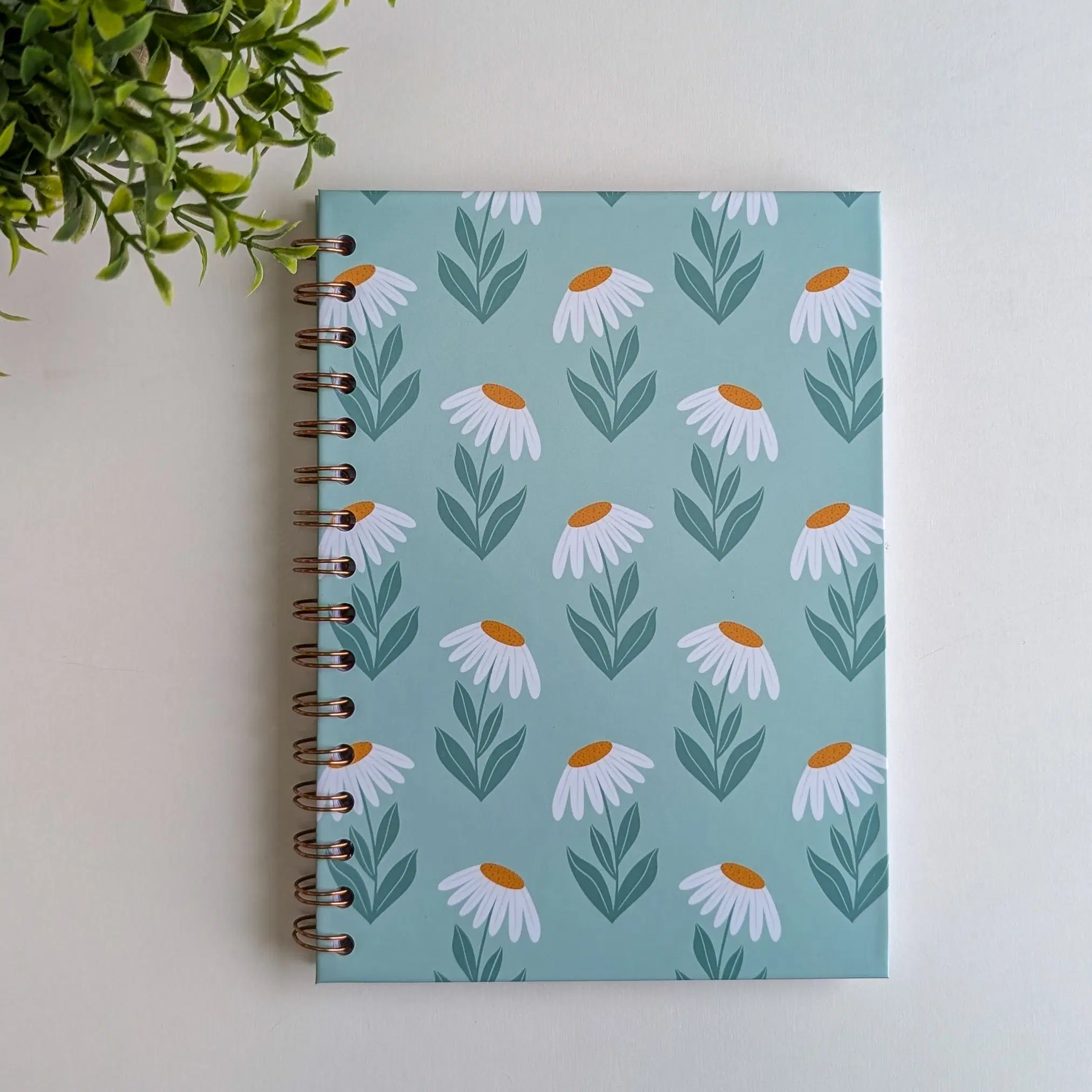 A5 Notebook - Spiral Bound - Retro Daisies