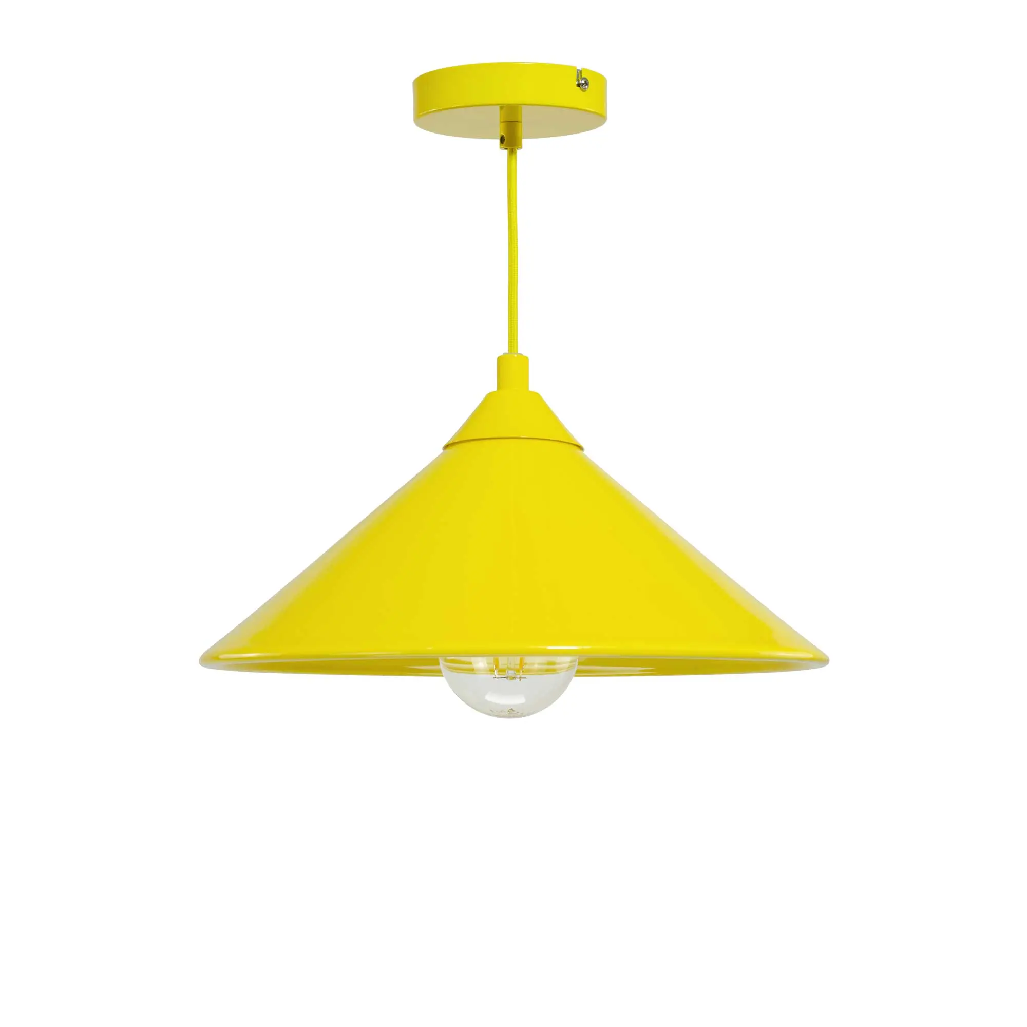 Zumo colorful ceramic pendant light and textile cord